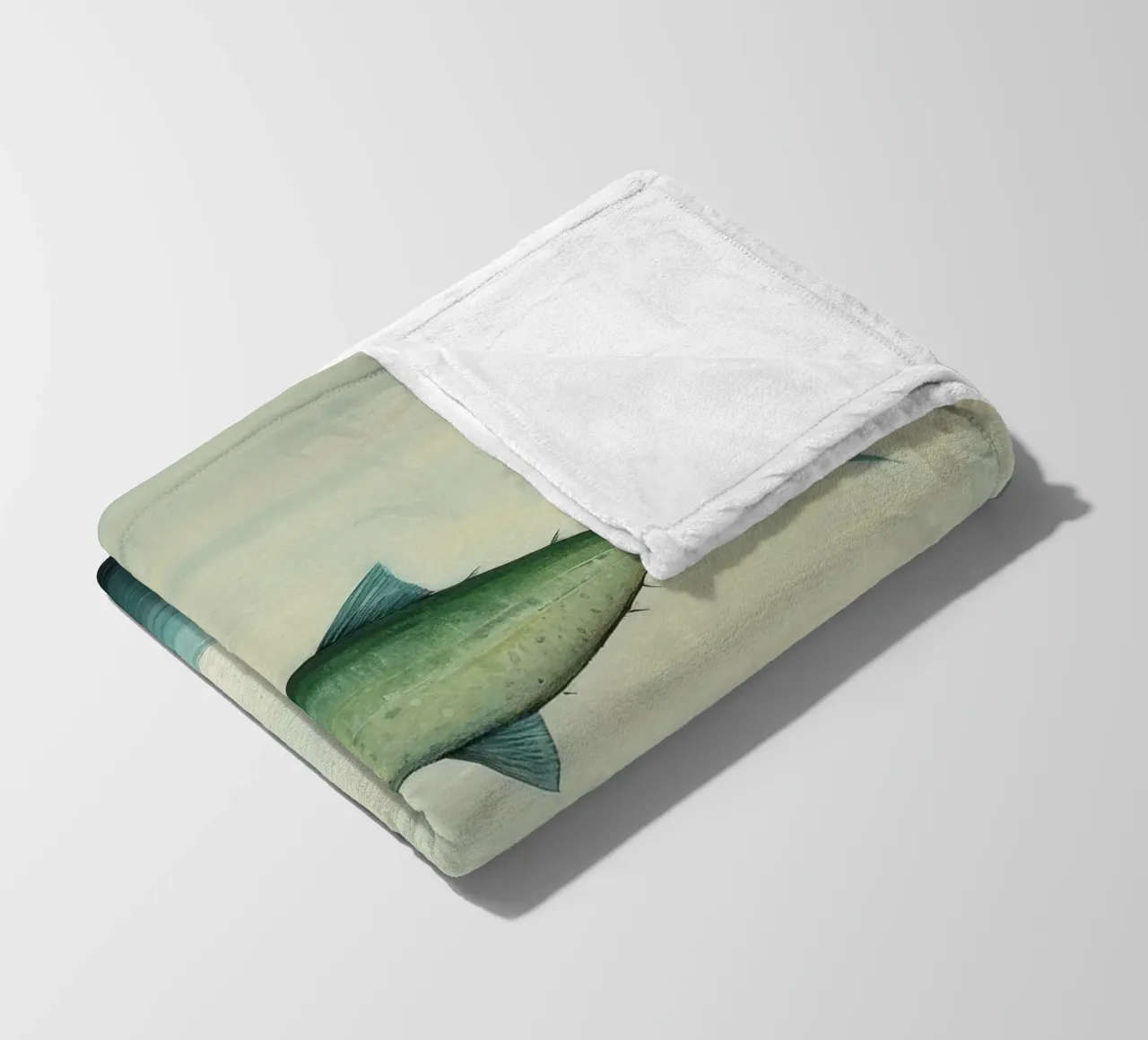 Minimal Makrele Fleecedecke von Minimal Animal Art