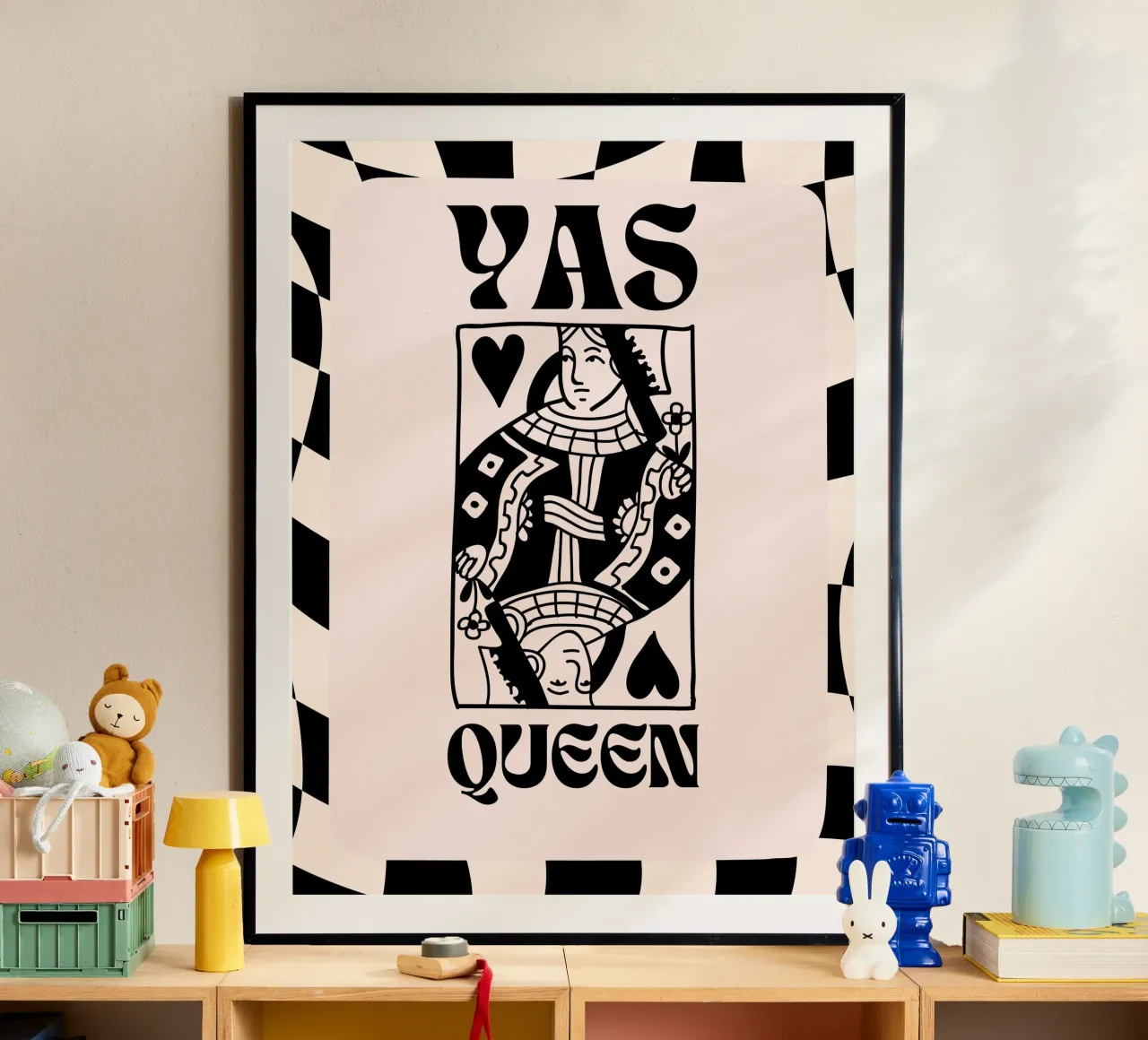 Yas Queen! - Carta da gioco poster da Peaches Art Prints