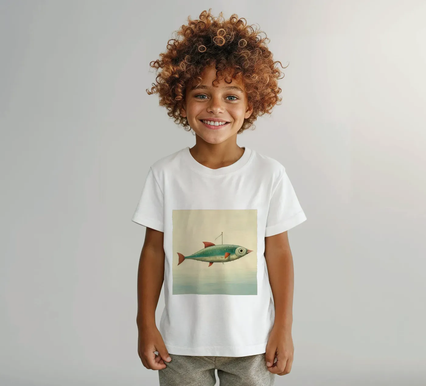 Minimum Mackerel t-shirt bambini da Minimal Animal Art