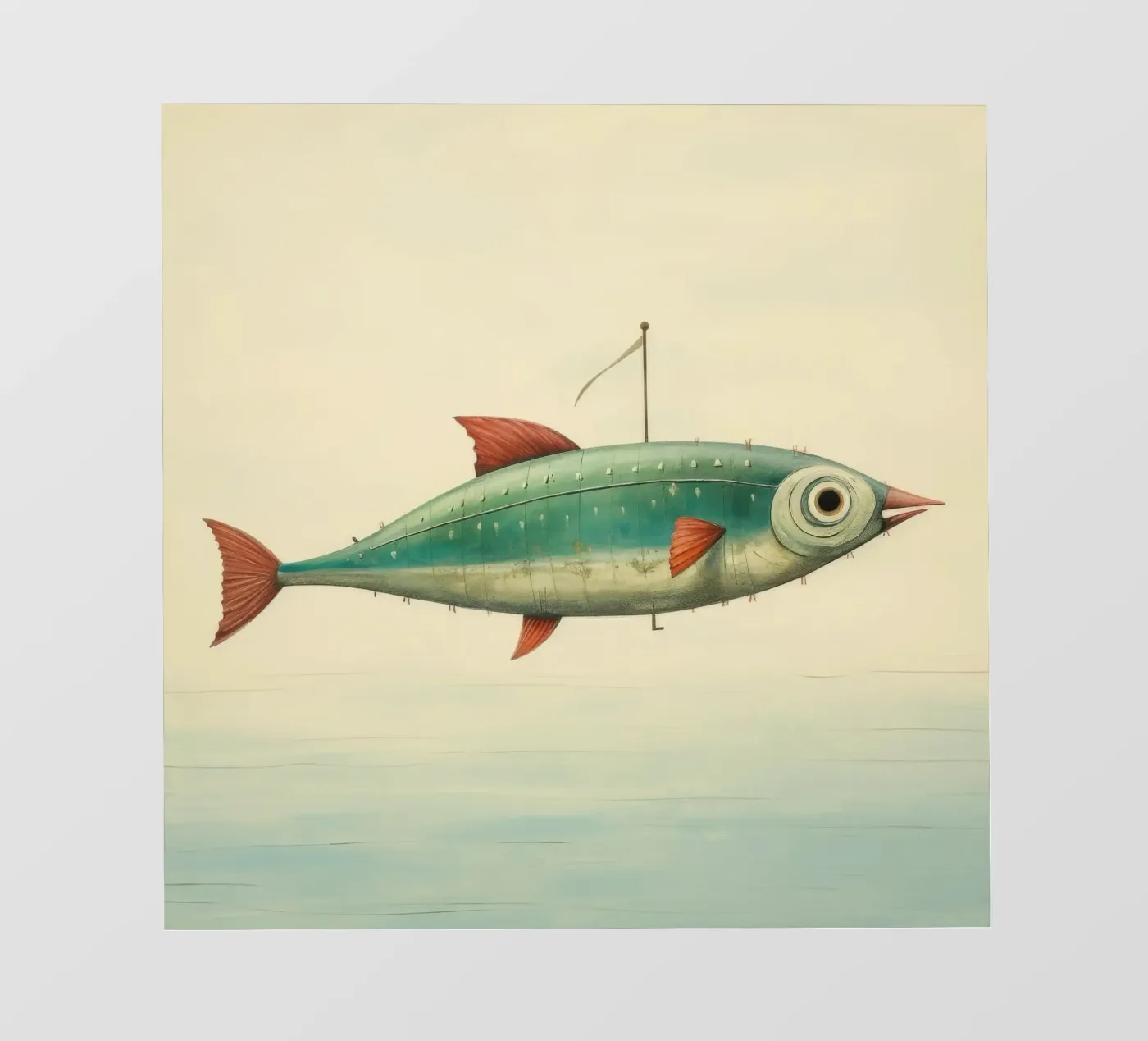 Minimum Mackerel papier peint photo de Minimal Animal Art