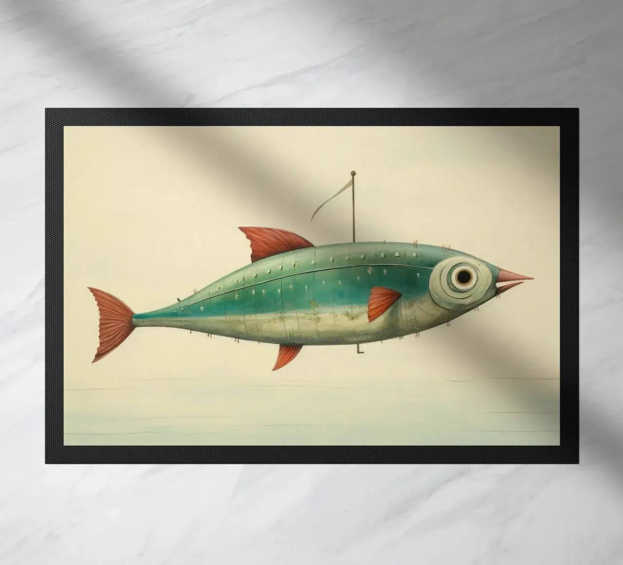 Minimum Mackerel doormat by Minimal Animal Art