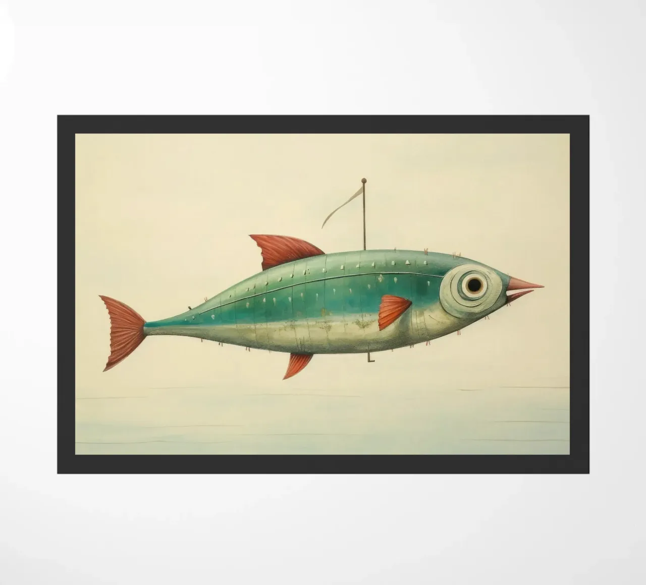 Minimum Mackerel doormat by Minimal Animal Art