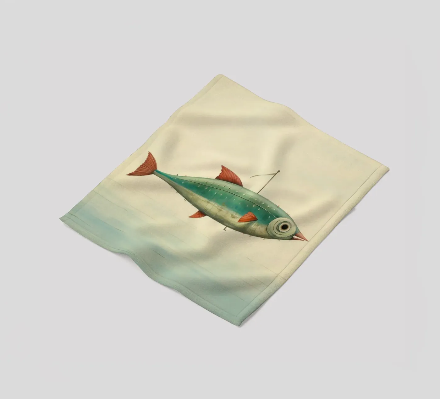 Minimum Mackerel Fleecedecke von Minimal Animal Art