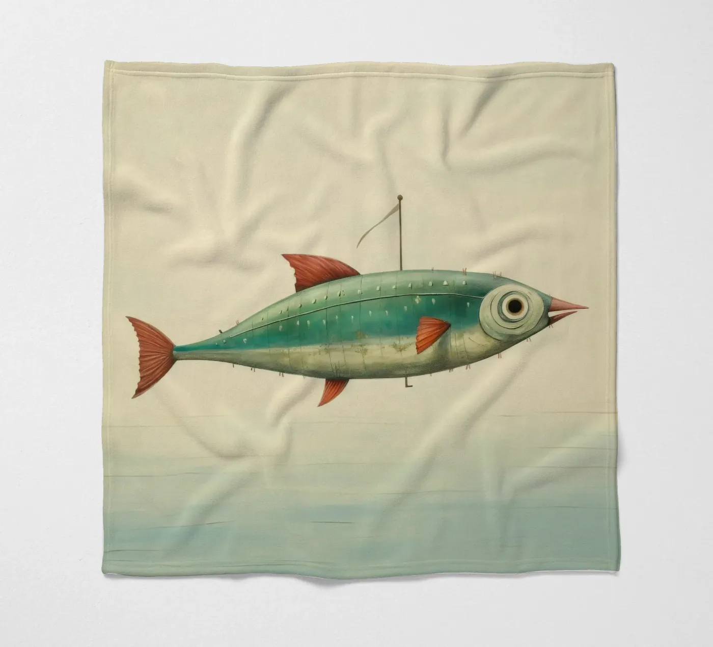 Minimum Mackerel Fleecedecke von Minimal Animal Art