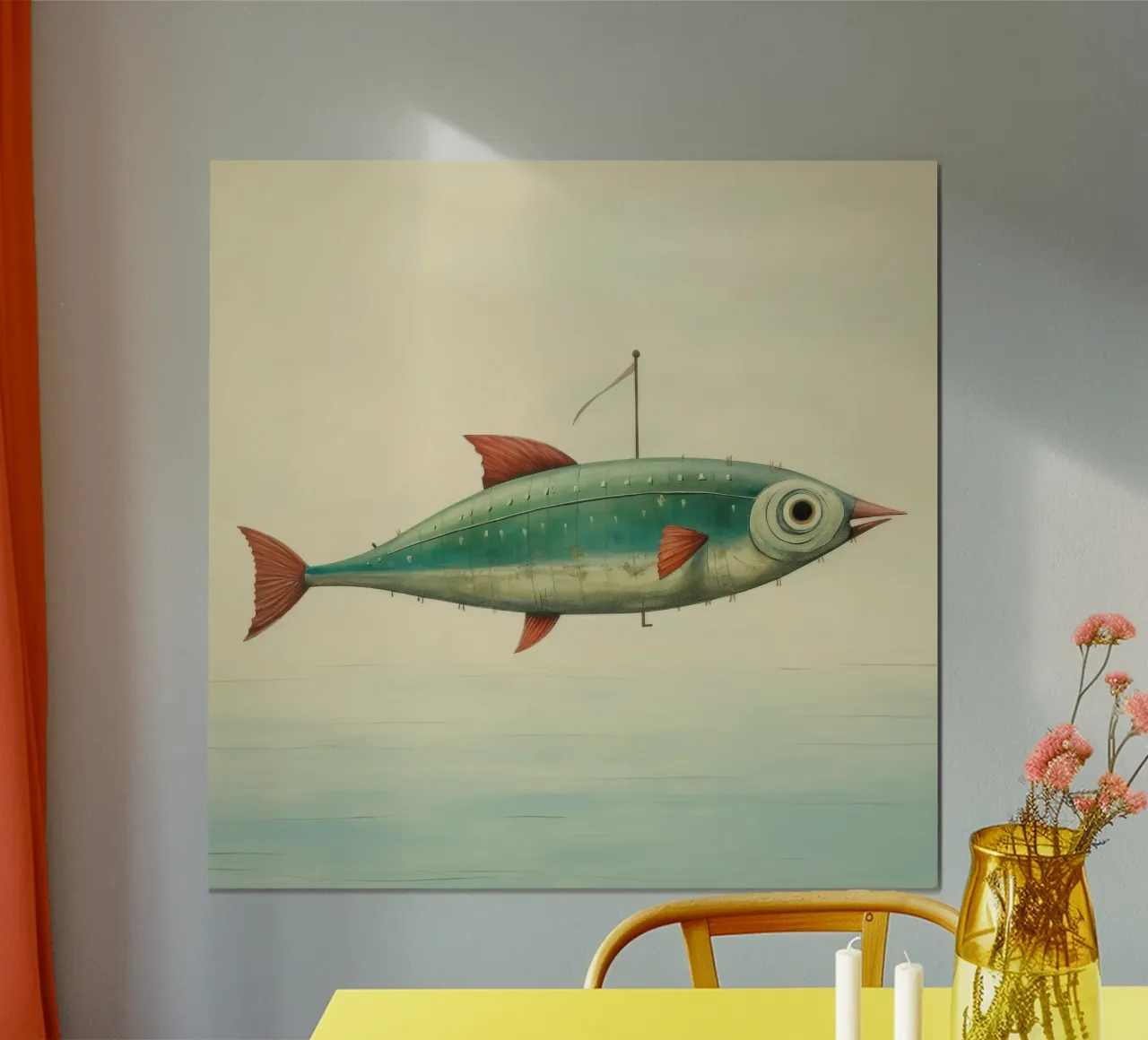 Minimum Mackerel poster by Minimal Animal Art