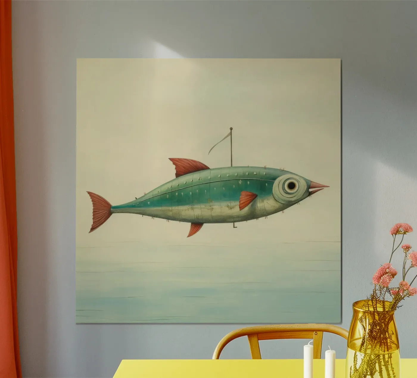 Minimum Mackerel Poster von Minimal Animal Art