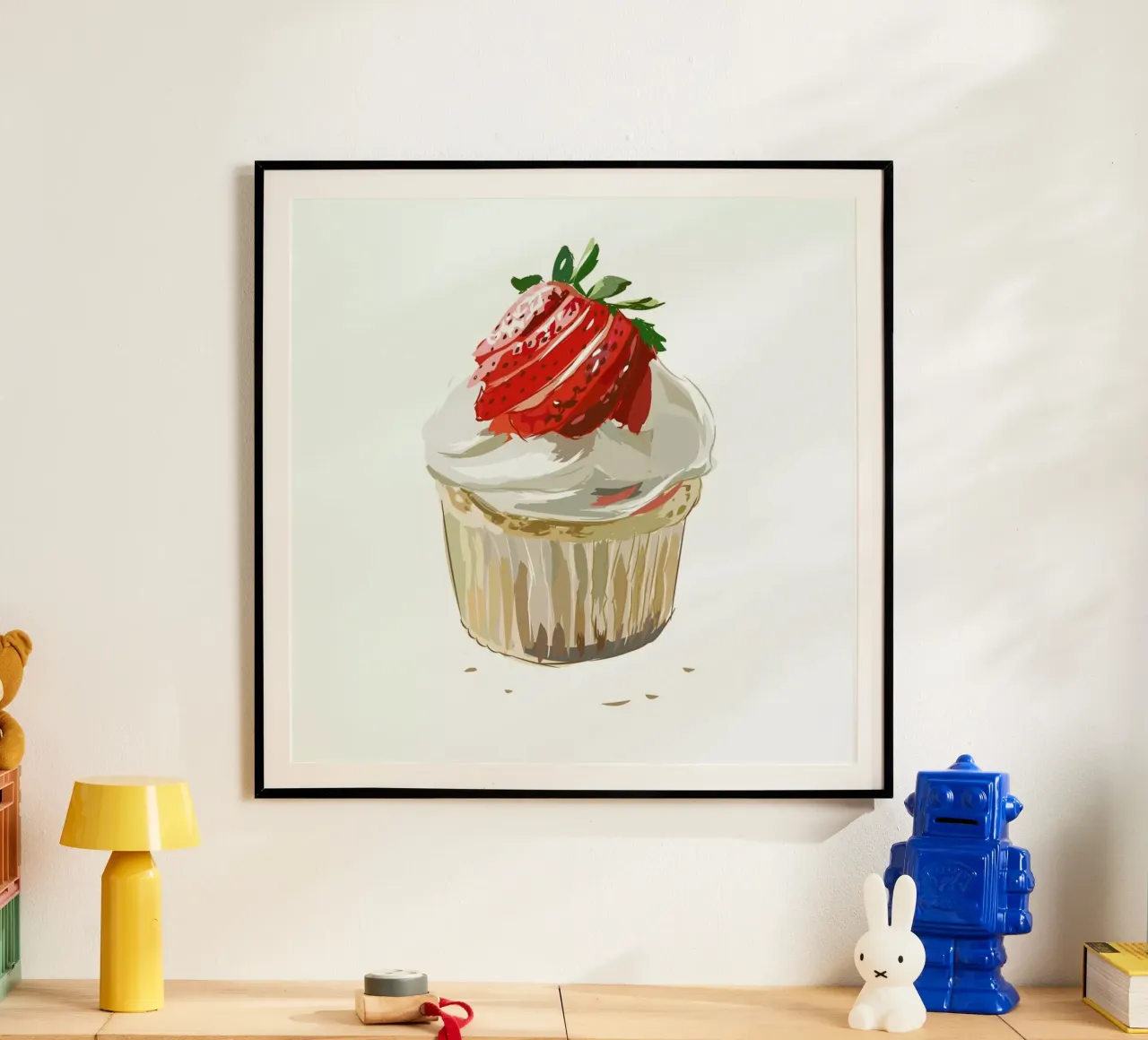 Cupcake poster con telaio in legno da Kateřina Bažantová