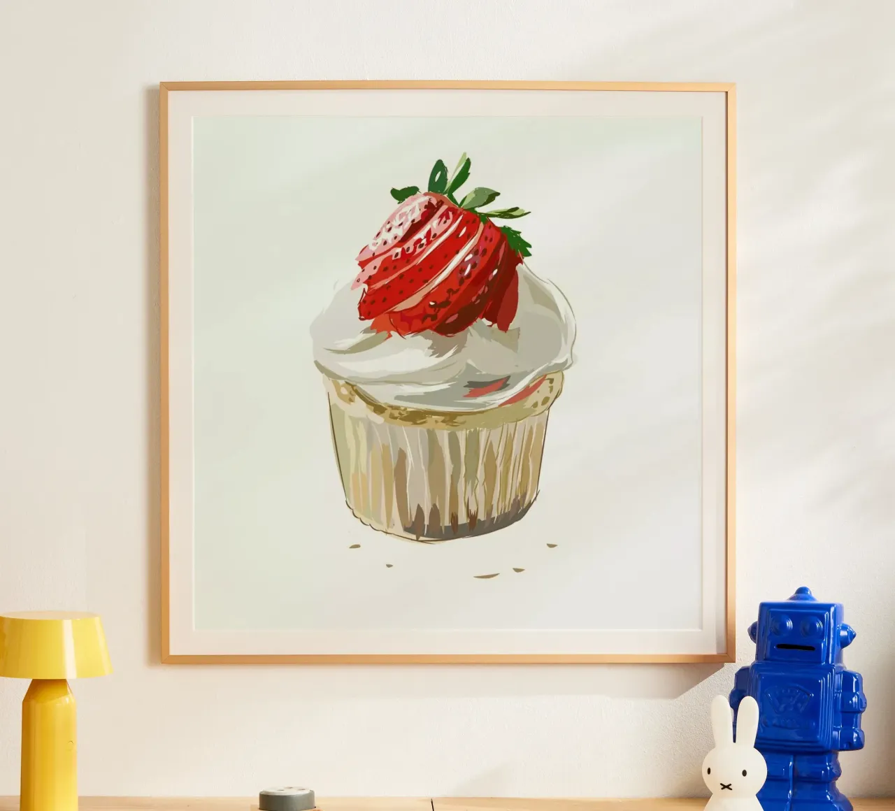Cupcake poster con telaio in legno da Kateřina Bažantová