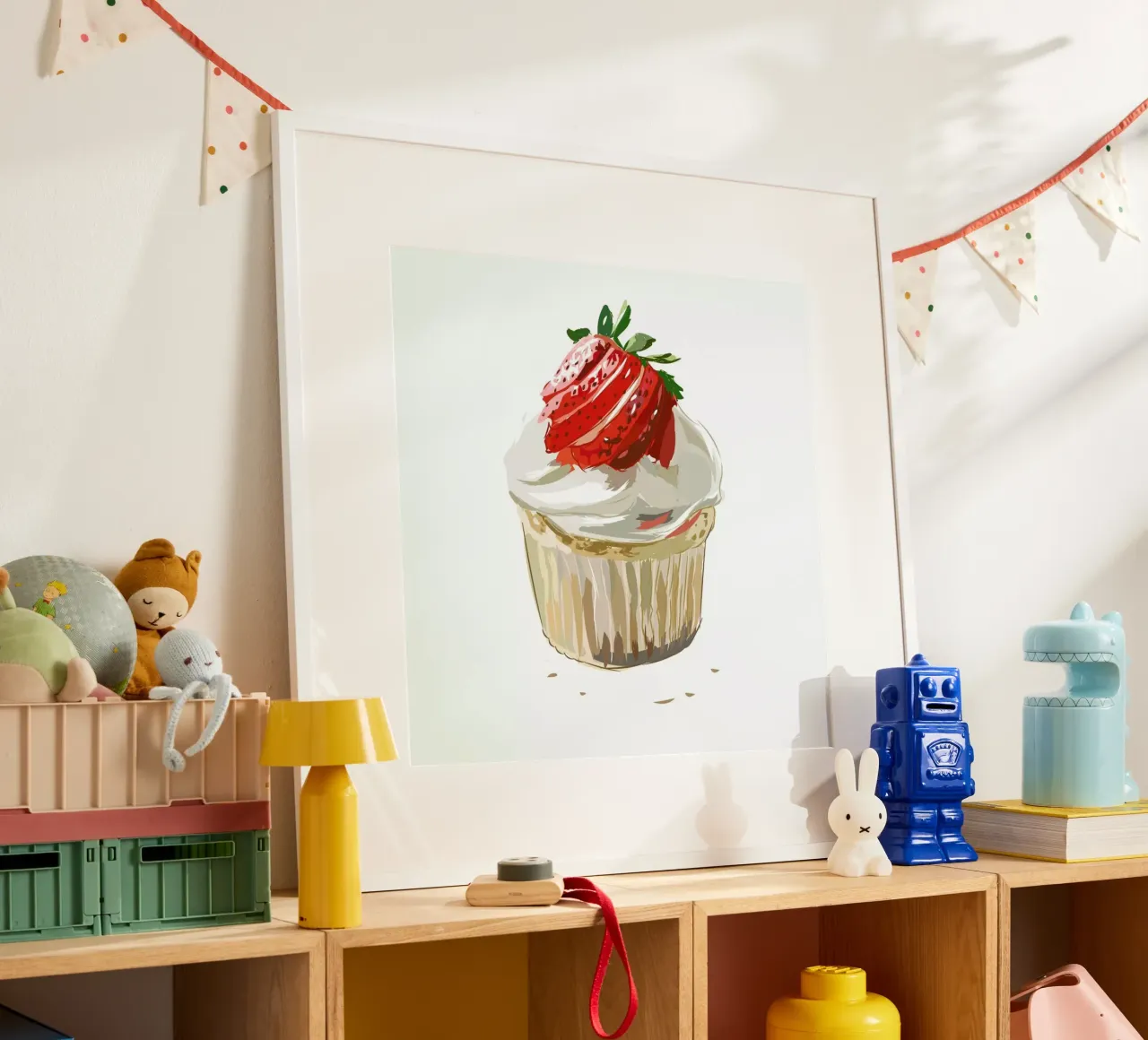 Cupcake poster con telaio in legno da Kateřina Bažantová