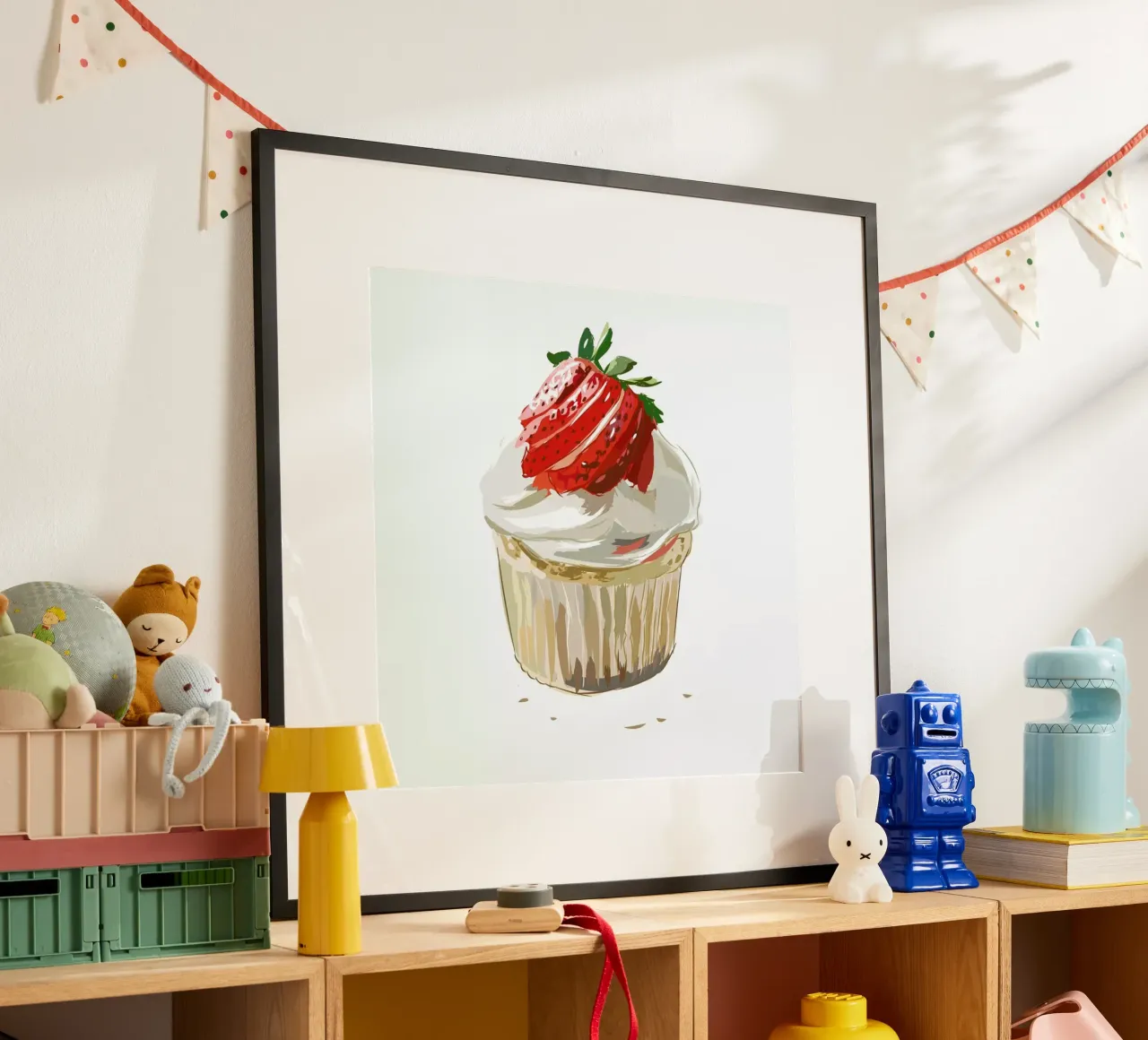 Cupcake poster con telaio in legno da Kateřina Bažantová