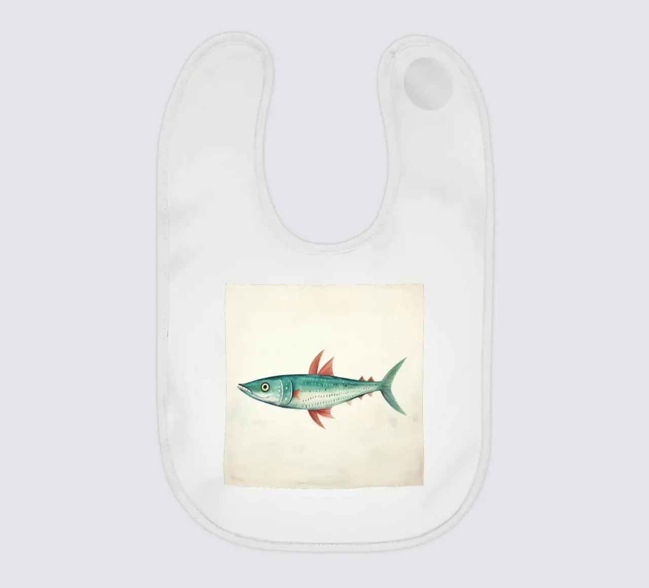 Minimum Mackerel baby bib by Minimal Animal Art