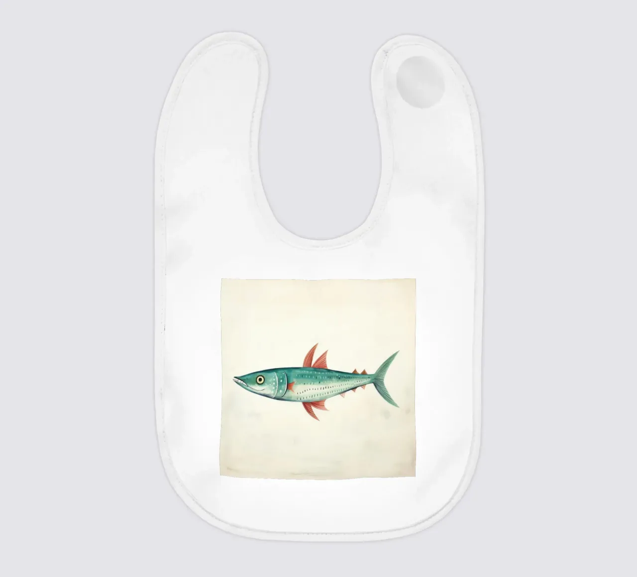 Mínimo Caballa 1 babero de Minimal Animal Art