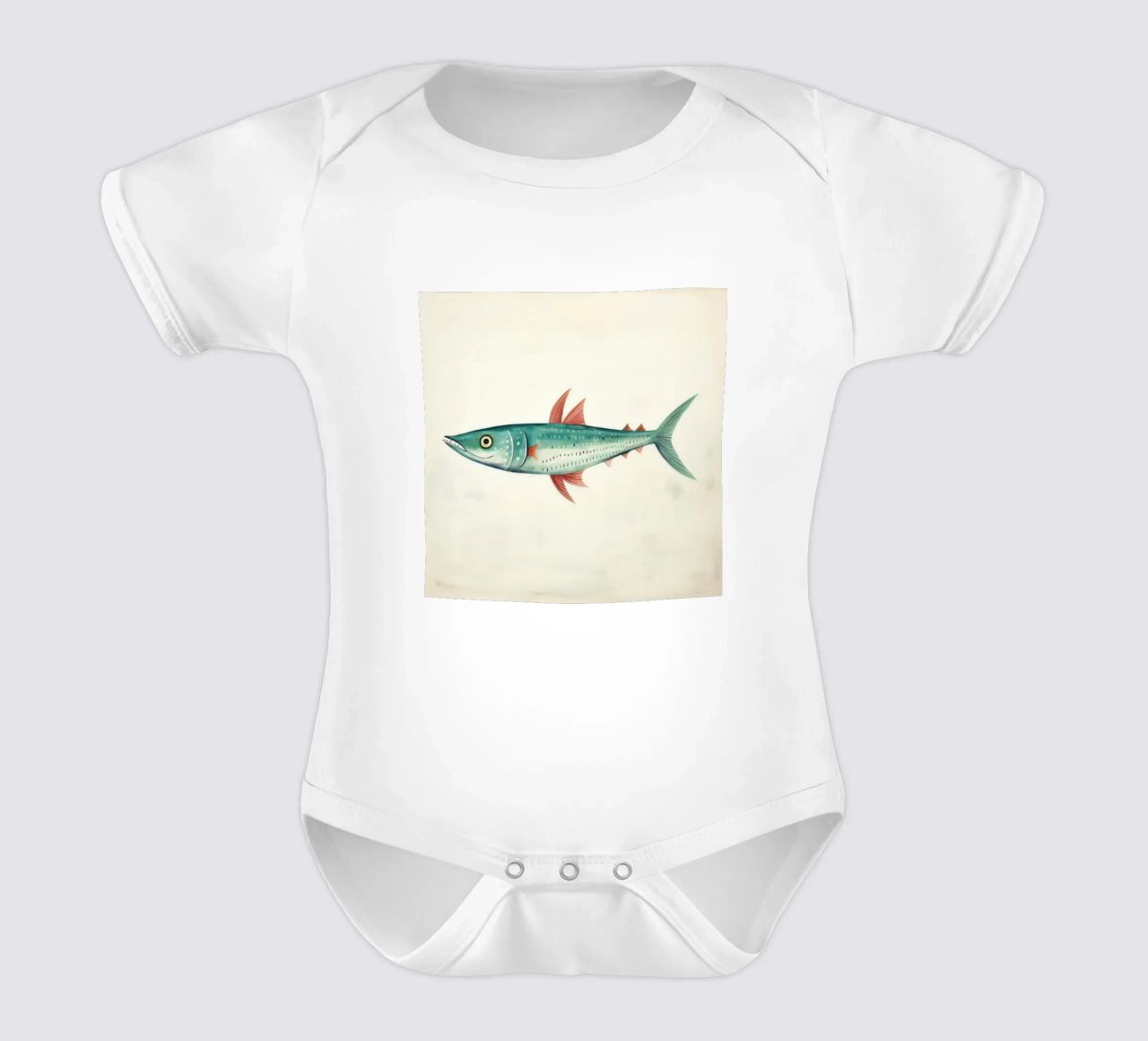Minimum Makrele 1 Kurzarm Babybody von Minimal Animal Art