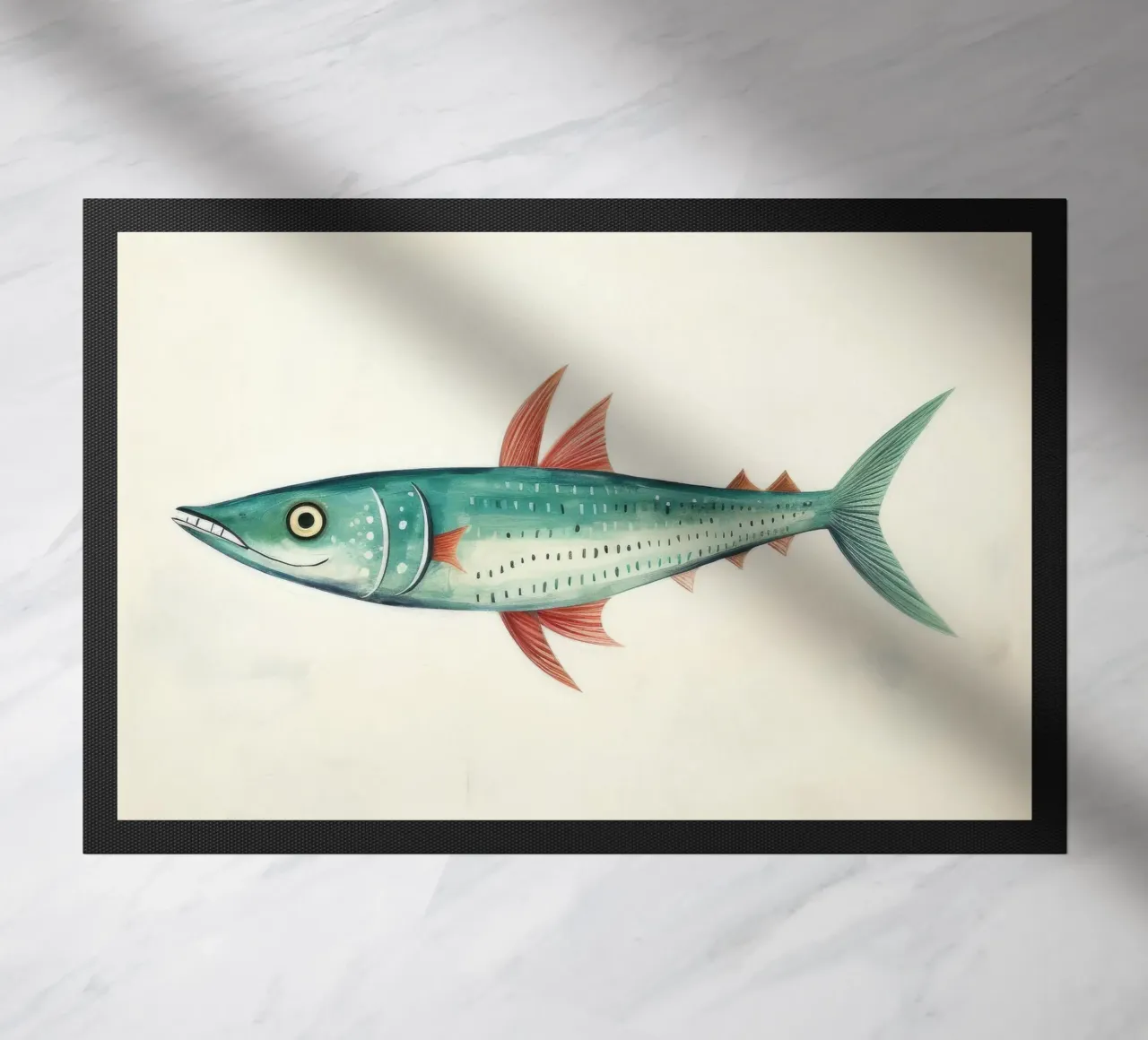 Minimaal makreel deurmat van Minimal Animal Art