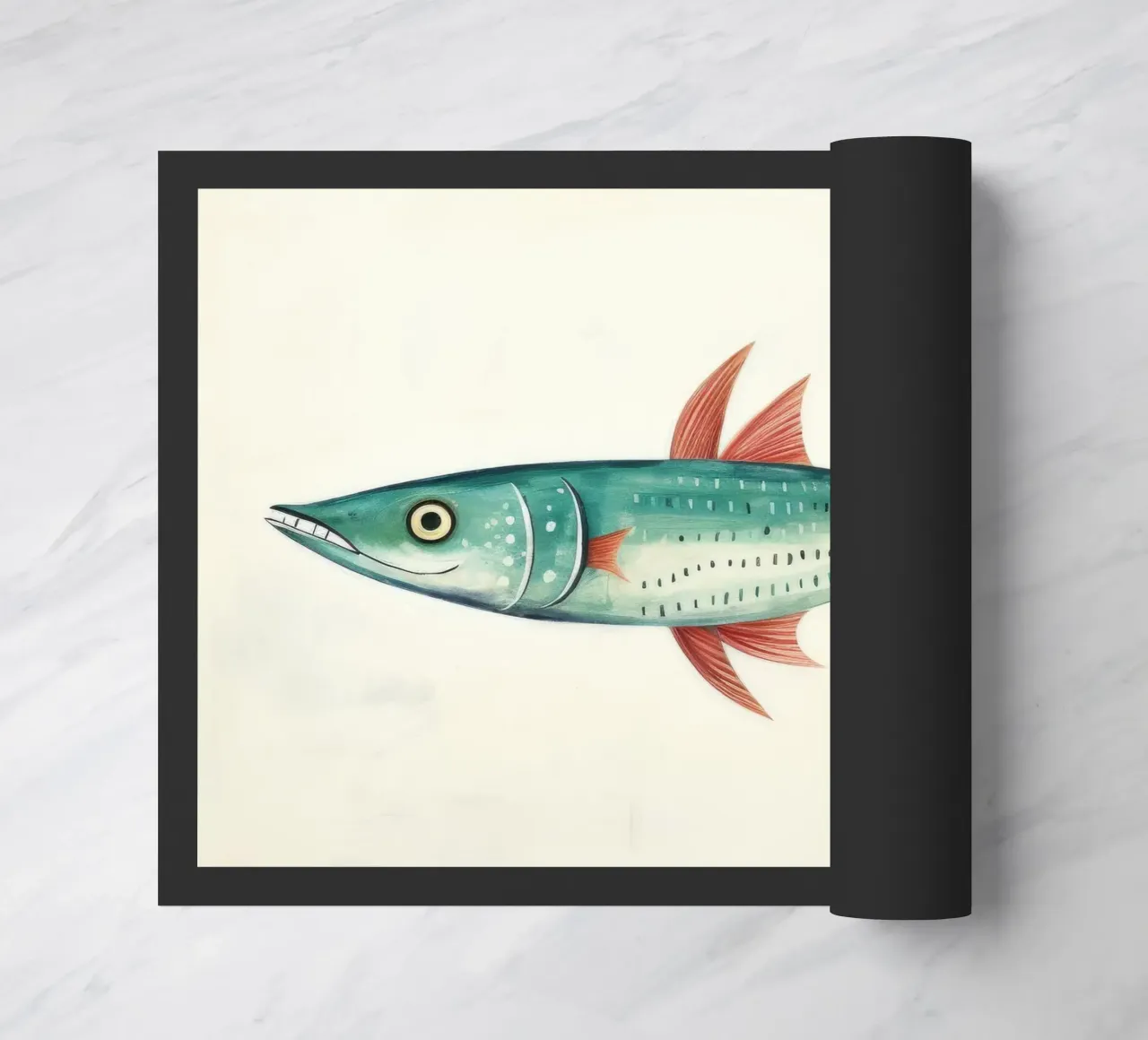 Minimaal makreel deurmat van Minimal Animal Art