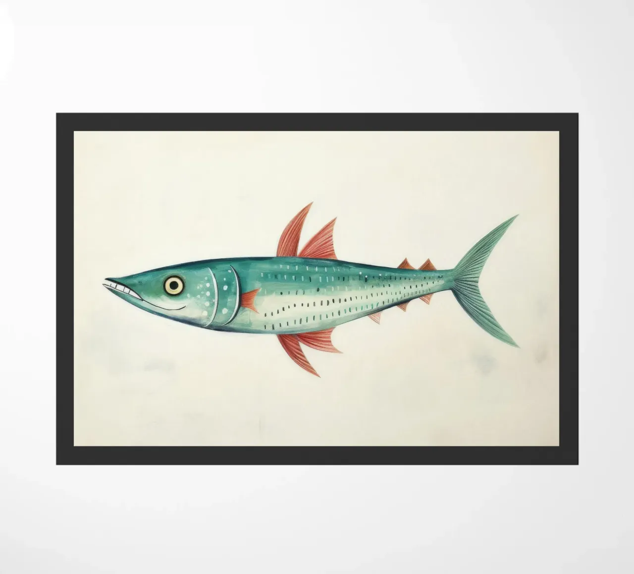 Minimaal makreel deurmat van Minimal Animal Art