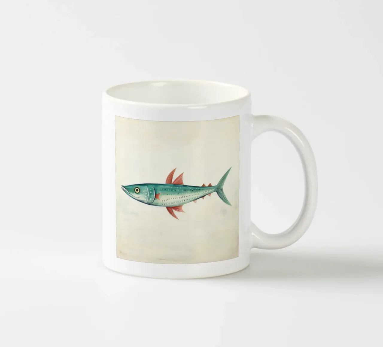 Minimo sgombro 1 tazza in ceramica da Minimal Animal Art