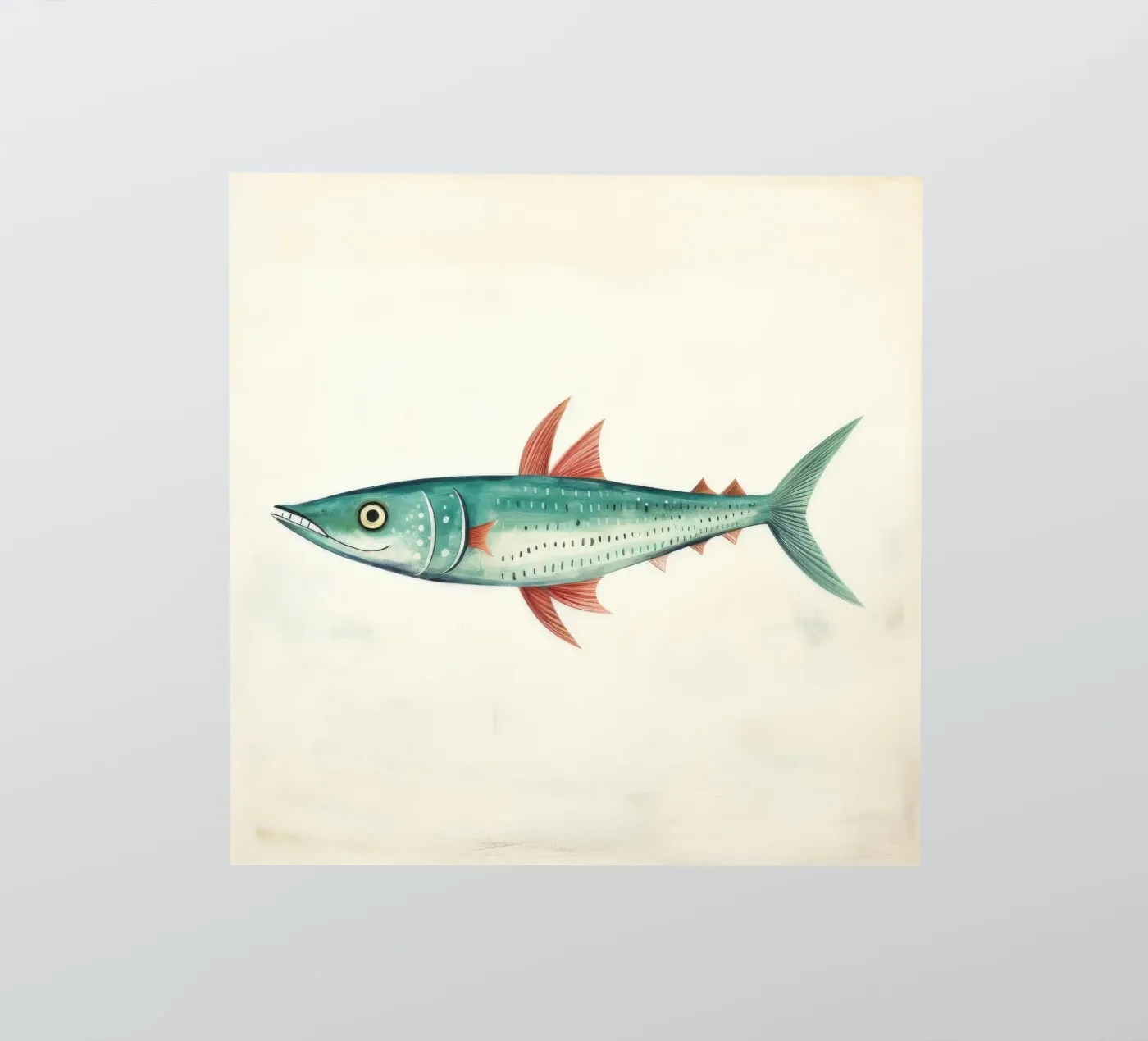 Minimum Mackerel sticker van Minimal Animal Art