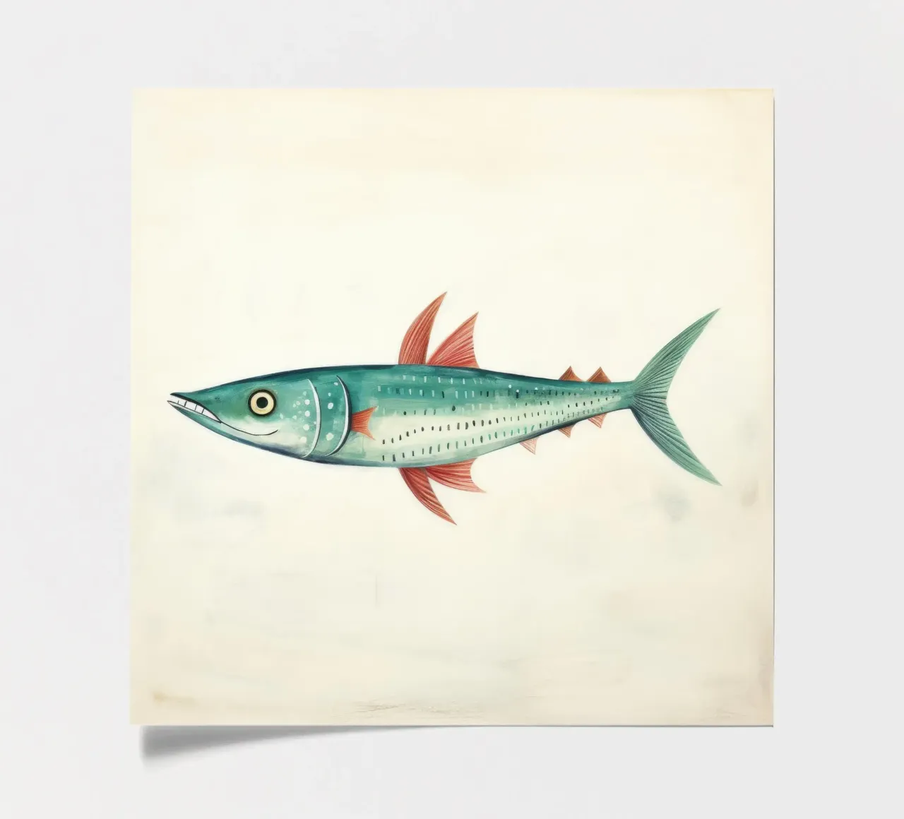 Minimum Mackerel sticker sheet by Minimal Animal Art