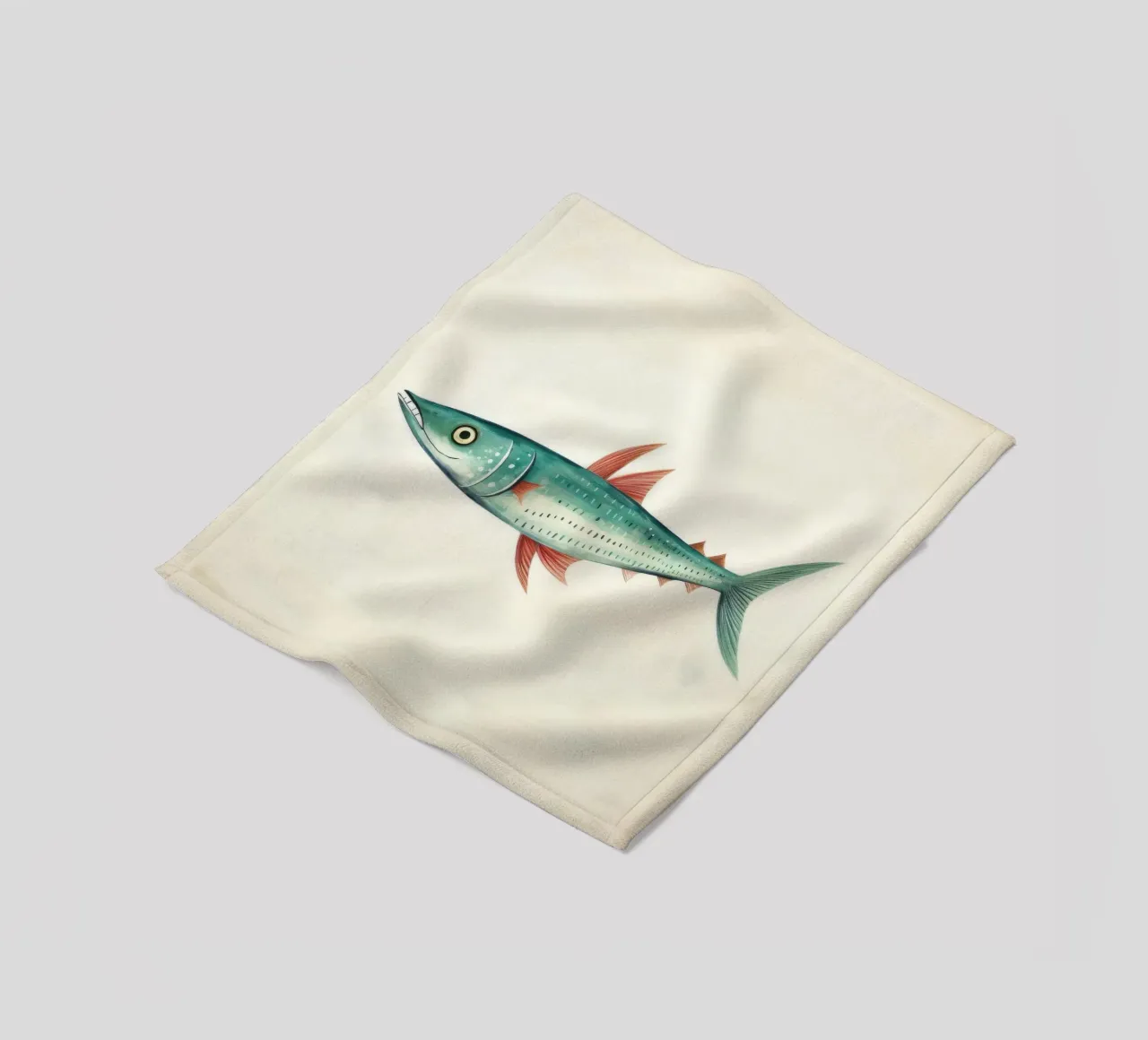 Minimal Makrele Fleecedecke von Minimal Animal Art