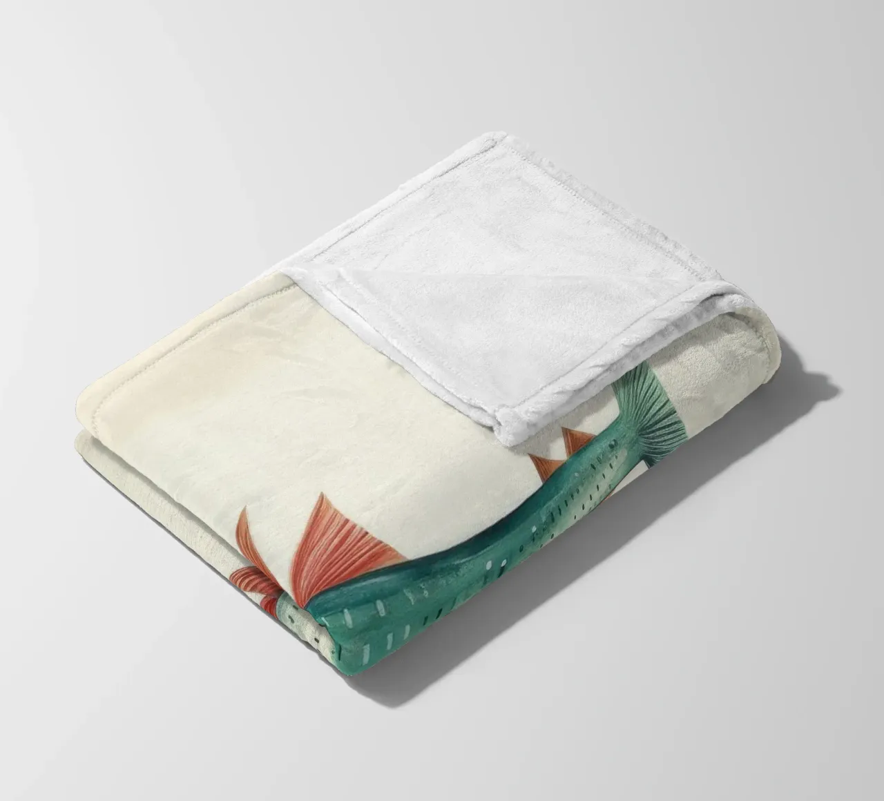 Minimal Makrele Fleecedecke von Minimal Animal Art