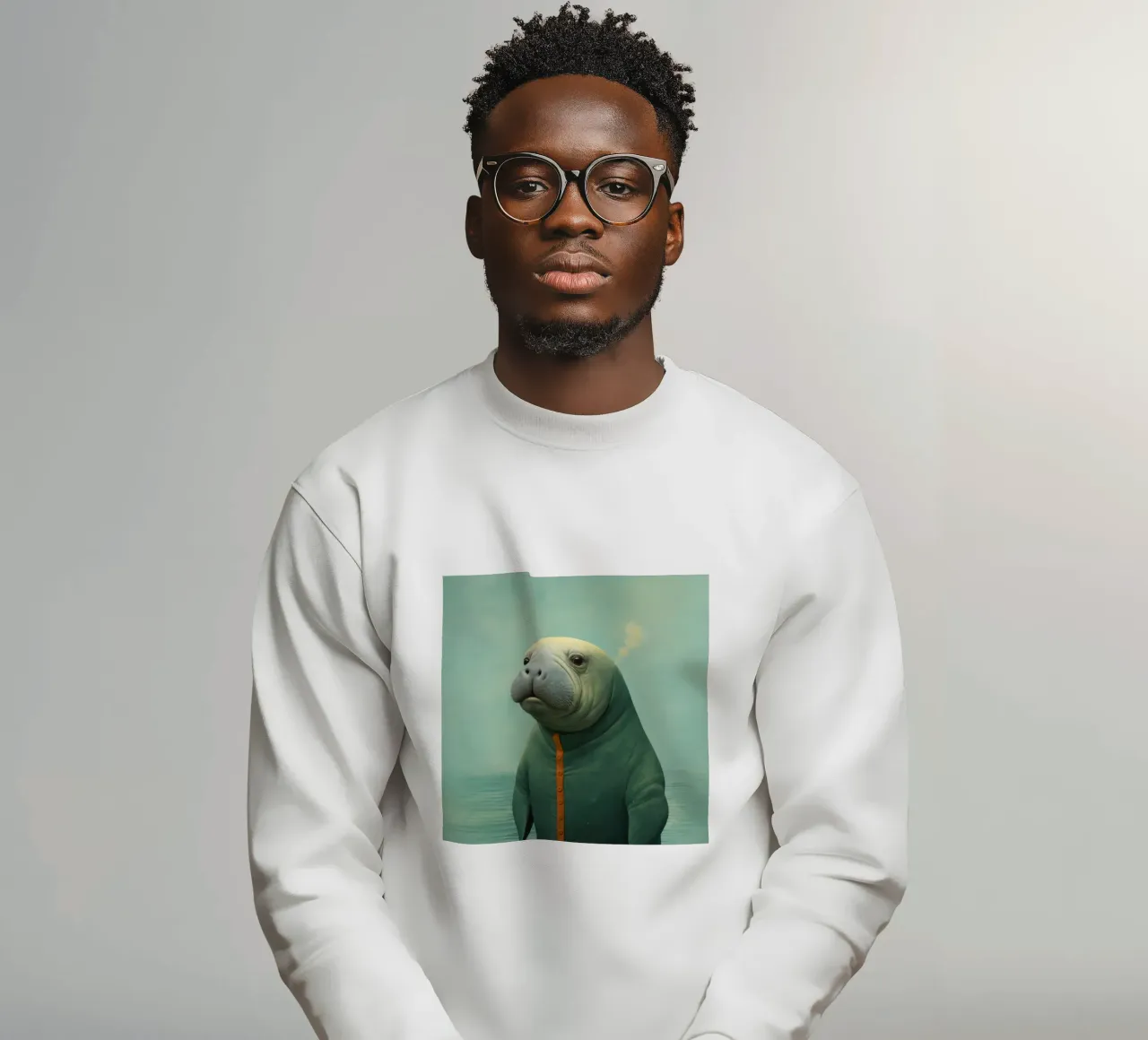 Manatee minimale 2 felpa da Minimal Animal Art