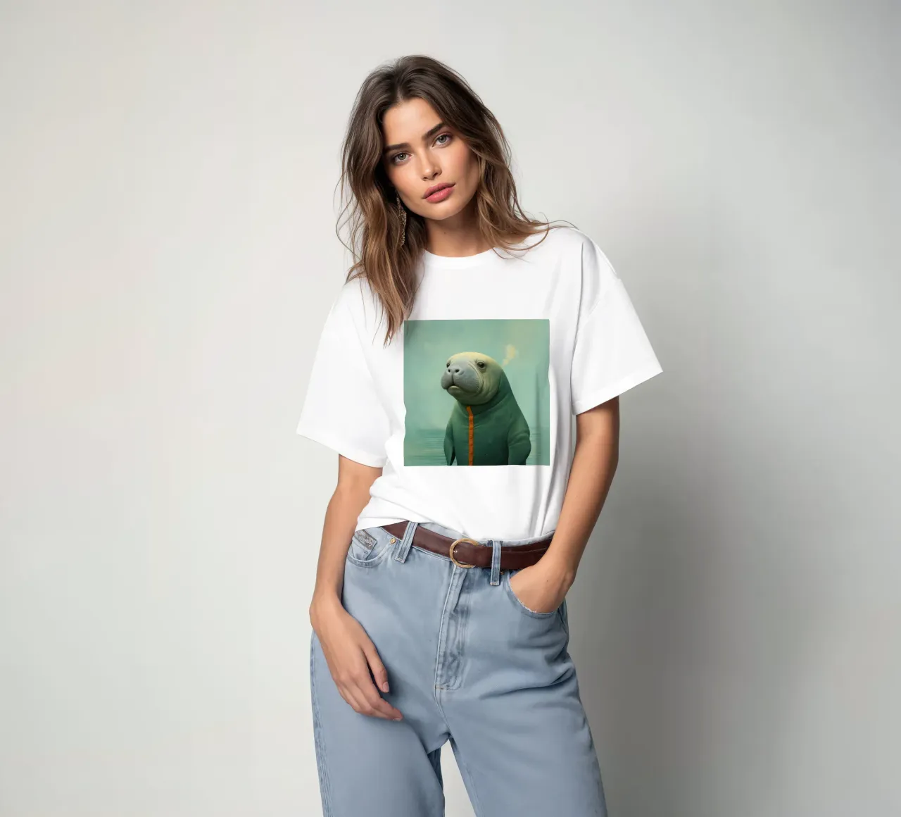 Manatee minimale 2 t-shirt da Minimal Animal Art