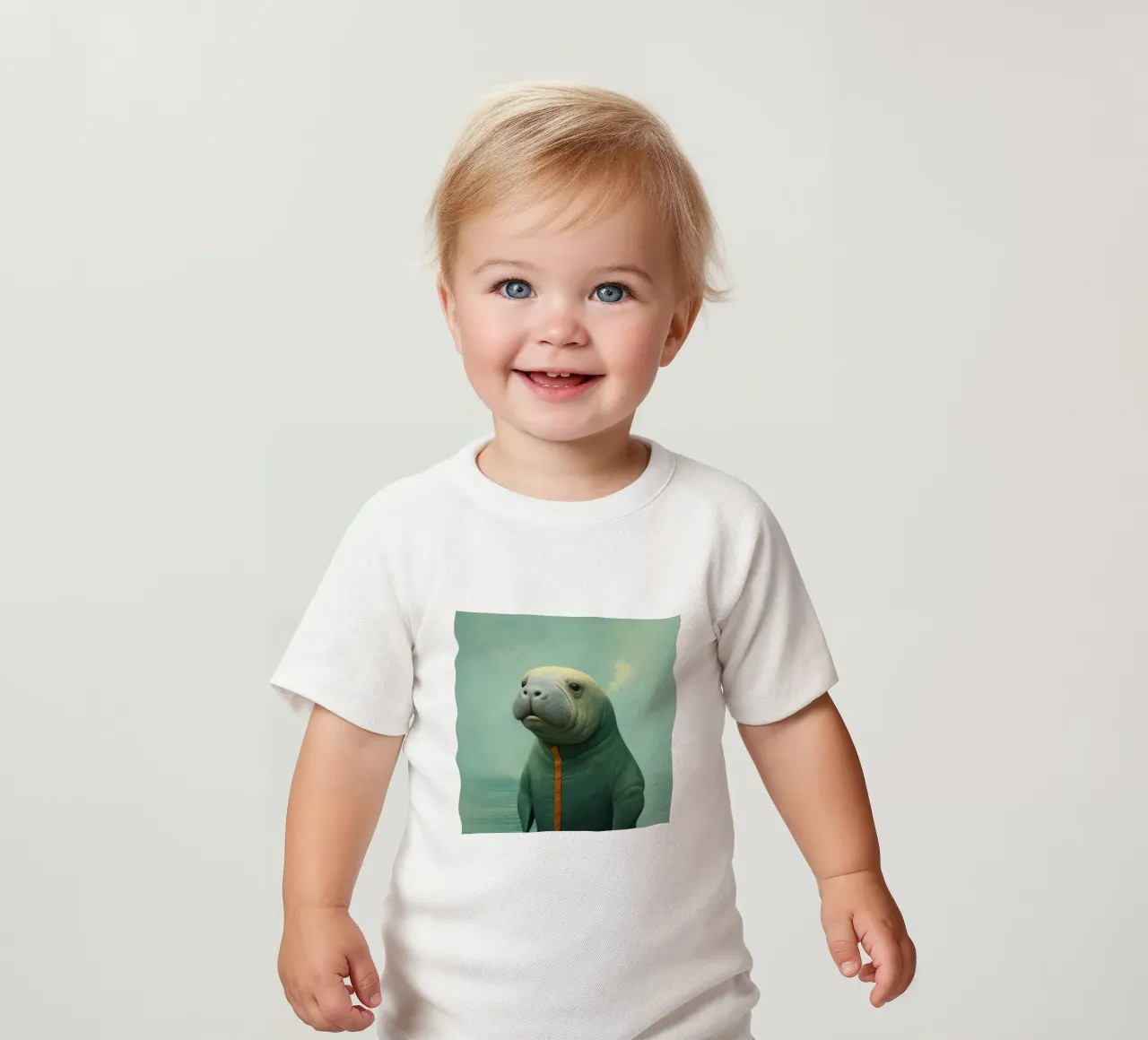 Manatee minimale 2 maglietta neonato da Minimal Animal Art