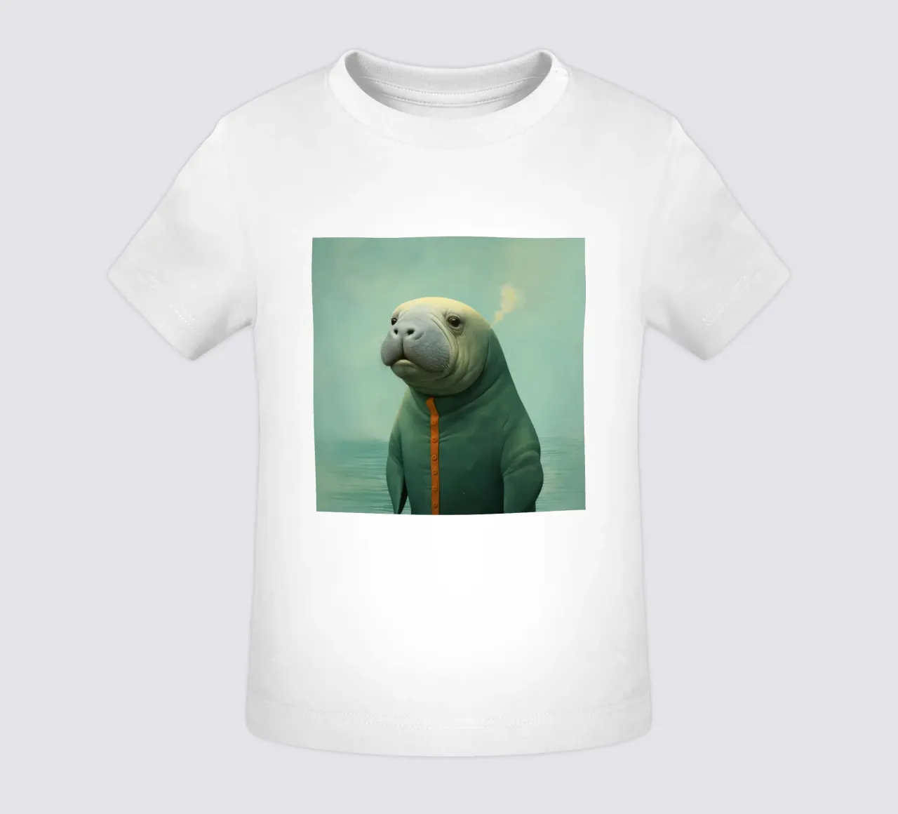 Manatee minimale 2 maglietta neonato da Minimal Animal Art