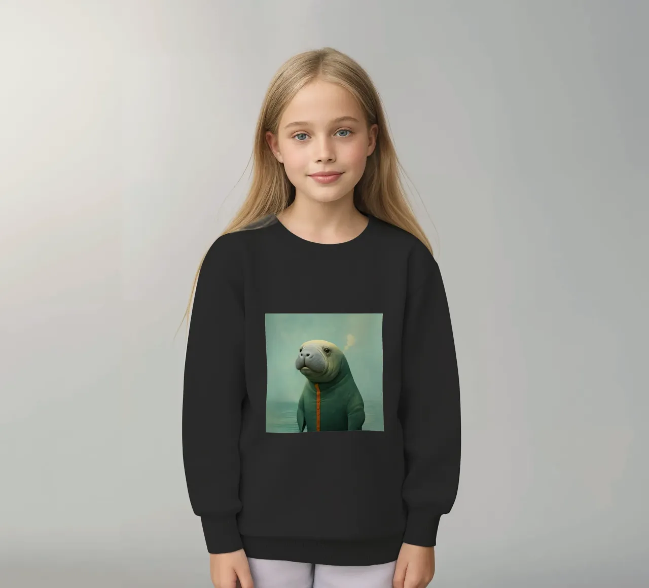 Manatee minimale 2 felpa bambino da Minimal Animal Art