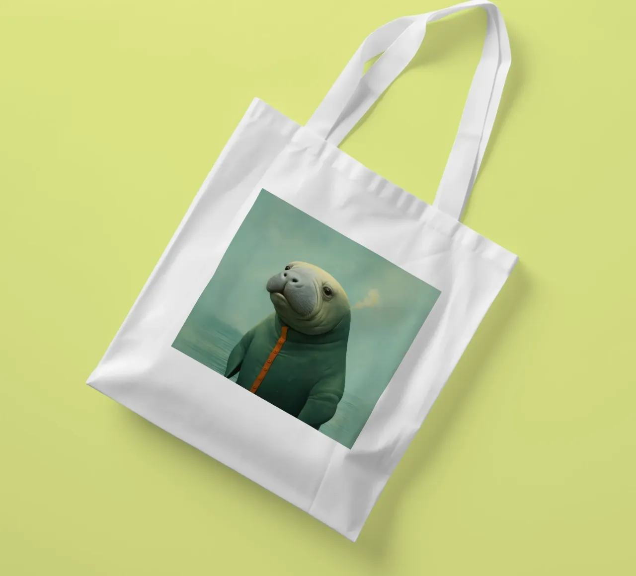 Manatee minimale 2 borsa in juta da Minimal Animal Art