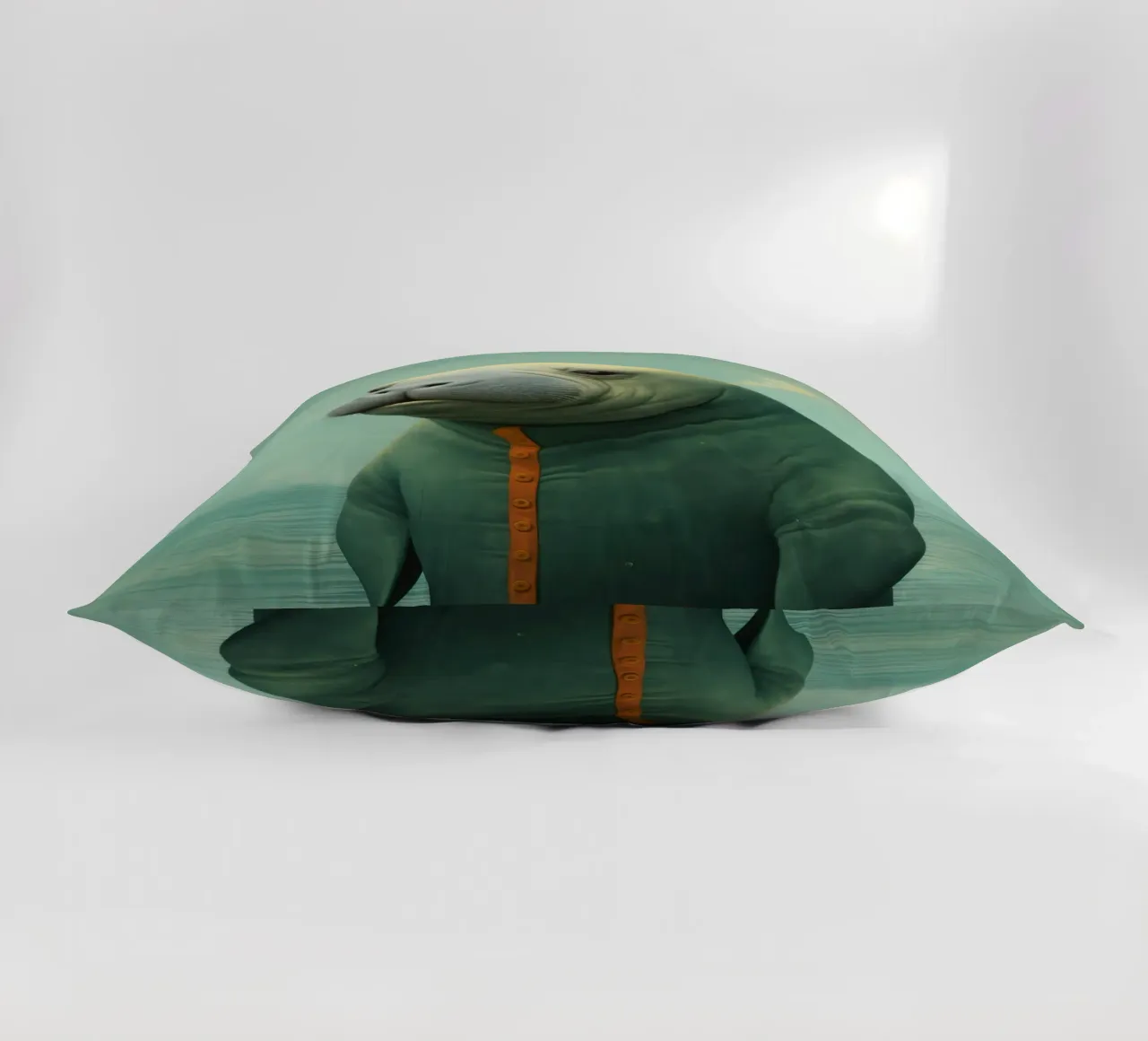 Manatee minimale 2 cuscino da Minimal Animal Art