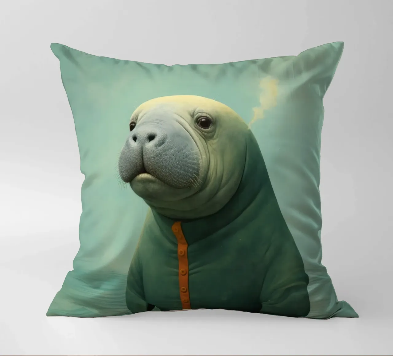 Manatee minimale 2 cuscino da Minimal Animal Art
