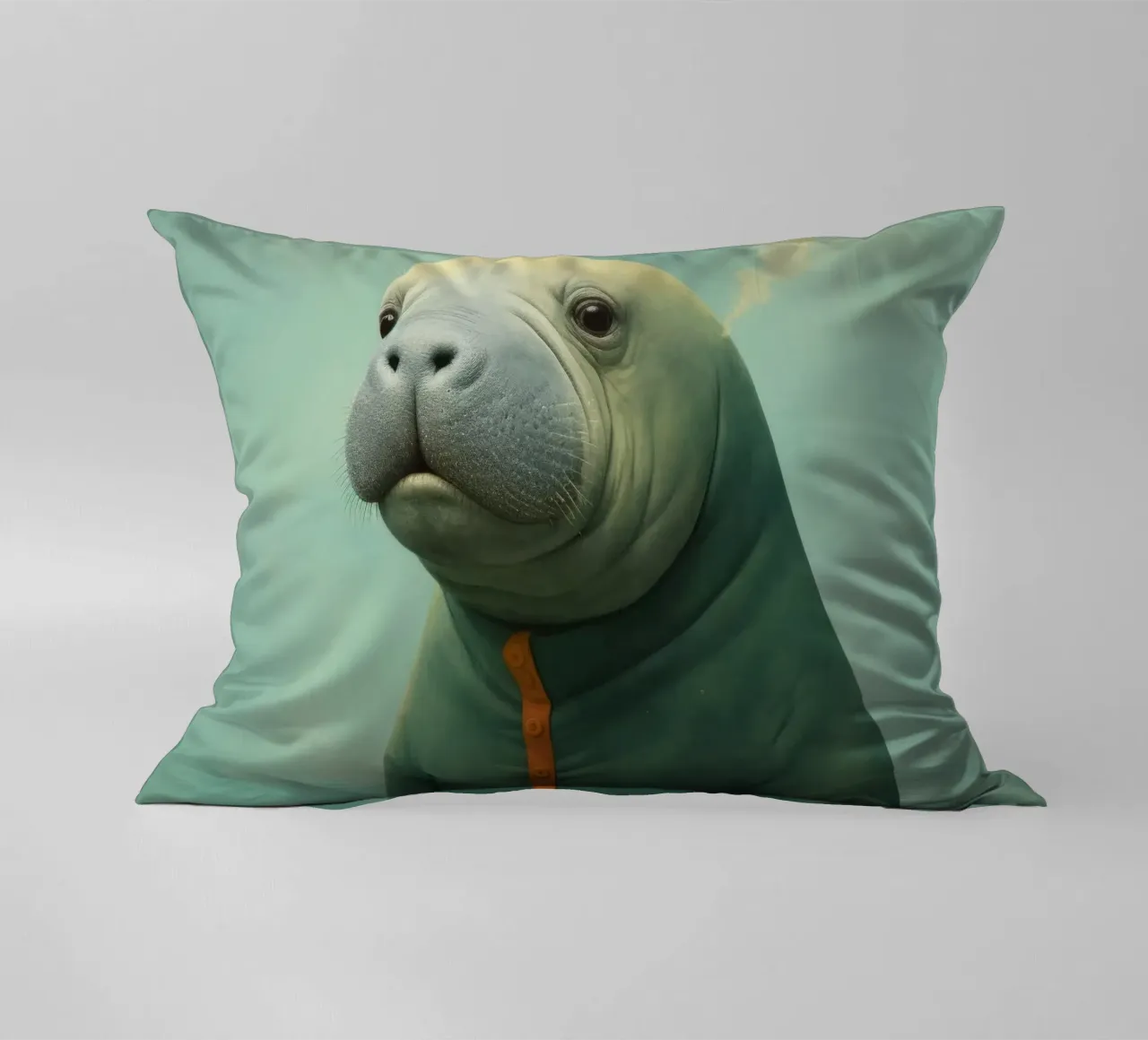 Manatee minimale 2 cuscino da Minimal Animal Art