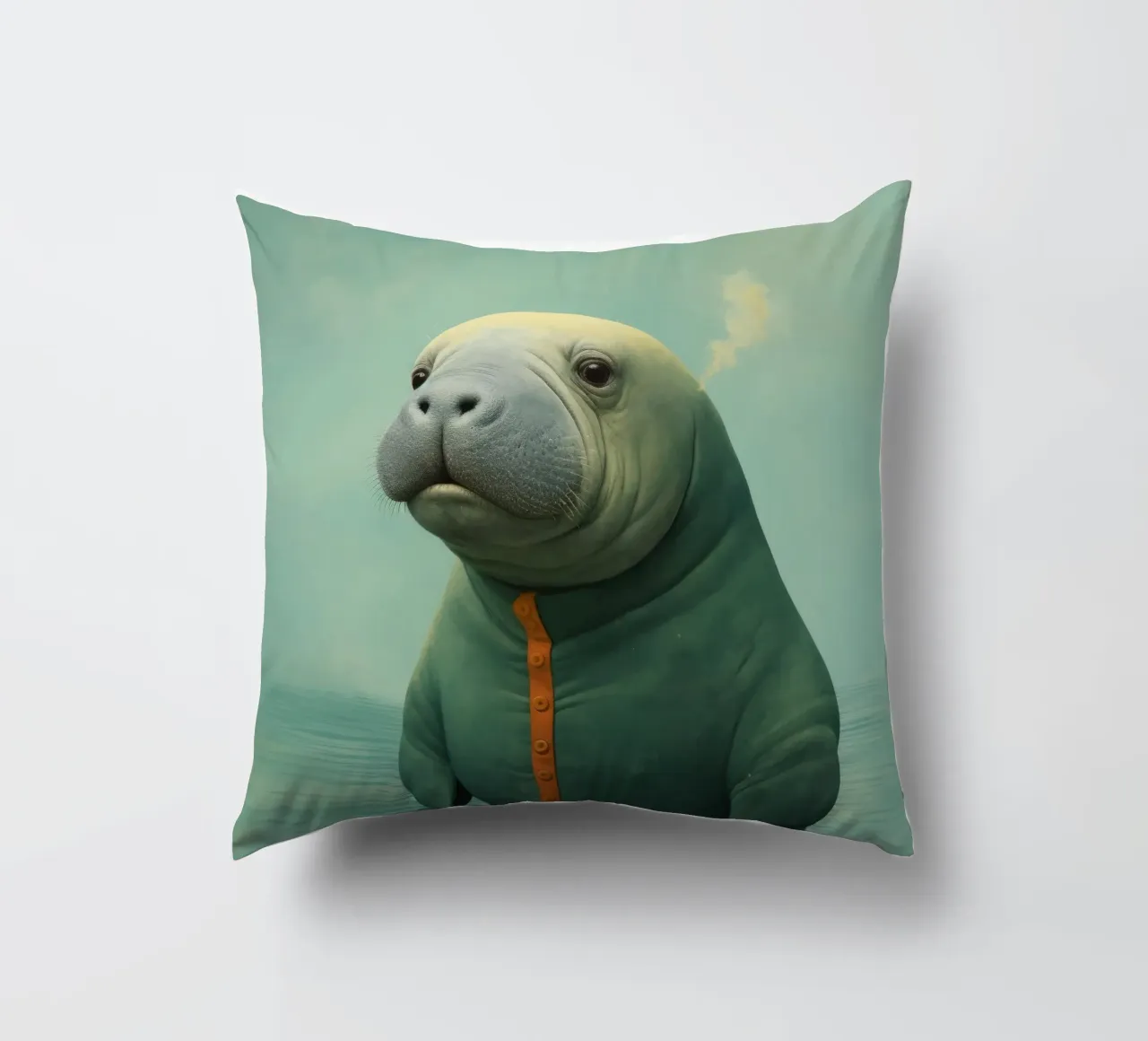Manatee minimale 2 cuscino da Minimal Animal Art
