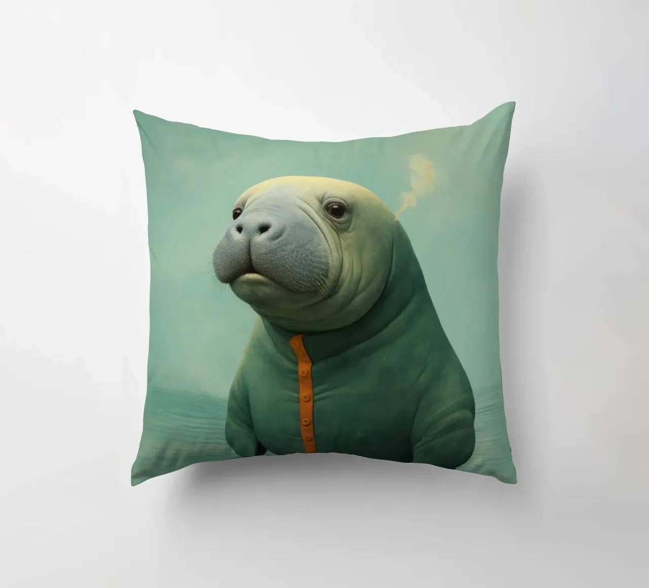 Manatee minimale 2 cuscino da Minimal Animal Art