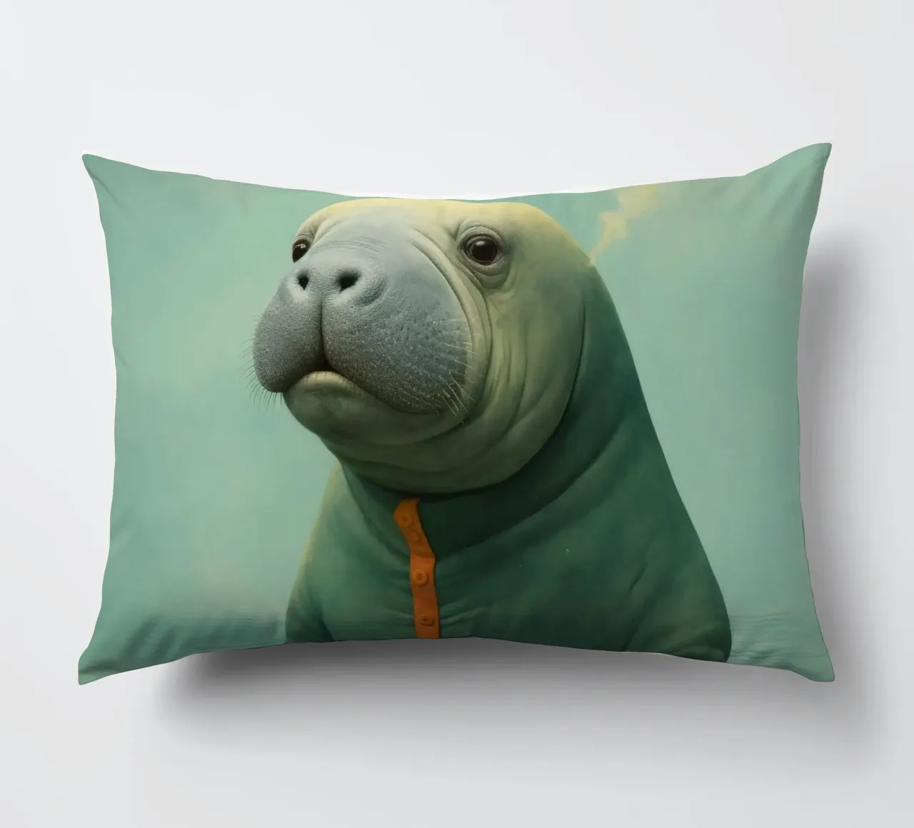 Manatee minimale 2 cuscino da Minimal Animal Art