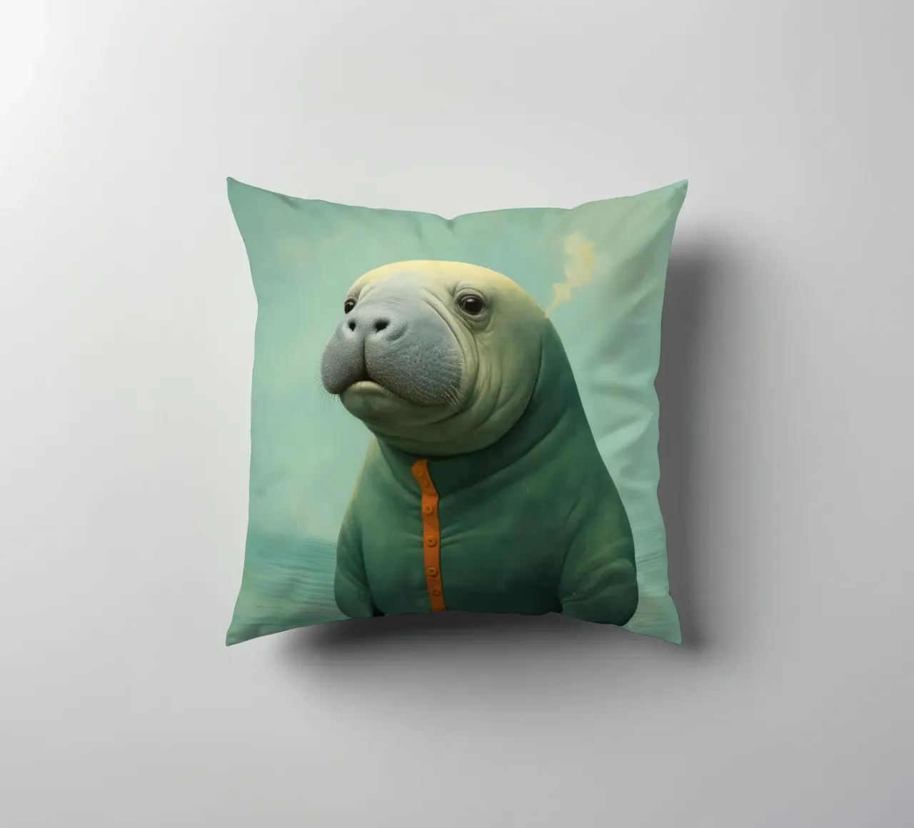 Manatee minimale 2 cuscino da Minimal Animal Art