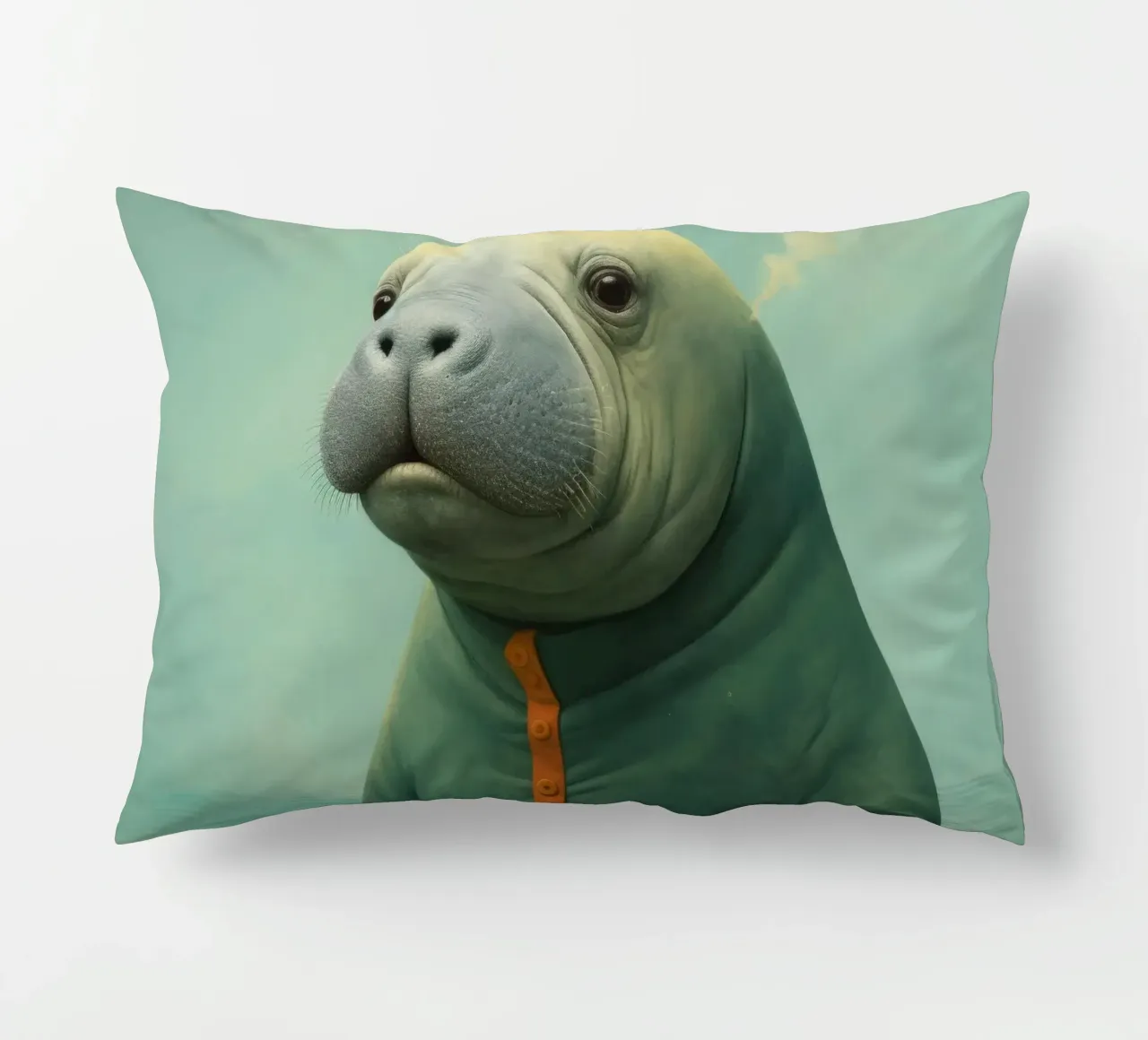 Manatee minimale 2 cuscino da Minimal Animal Art