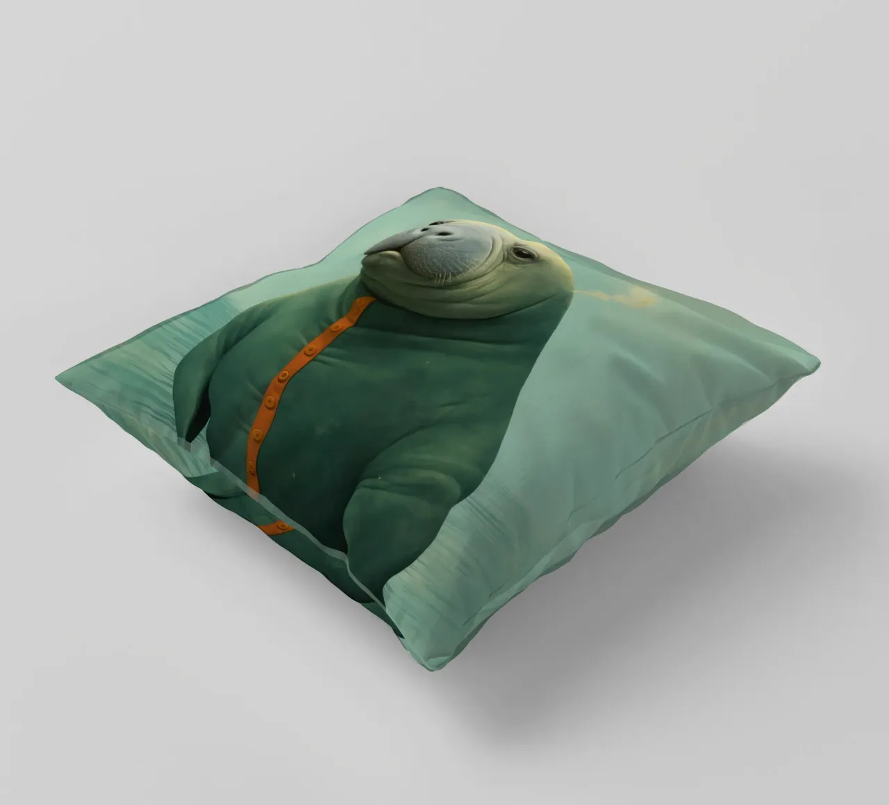 Manatee minimale 2 cuscino da Minimal Animal Art