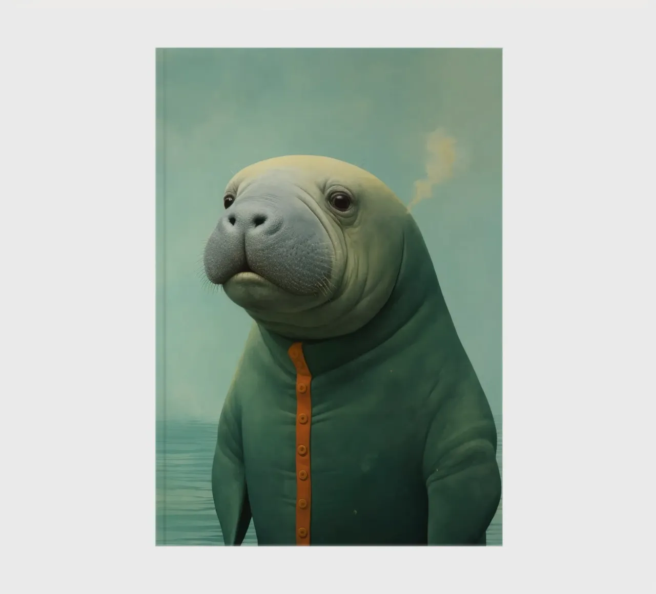 Minimal Manatee 2 notebook by Minimal Animal Art