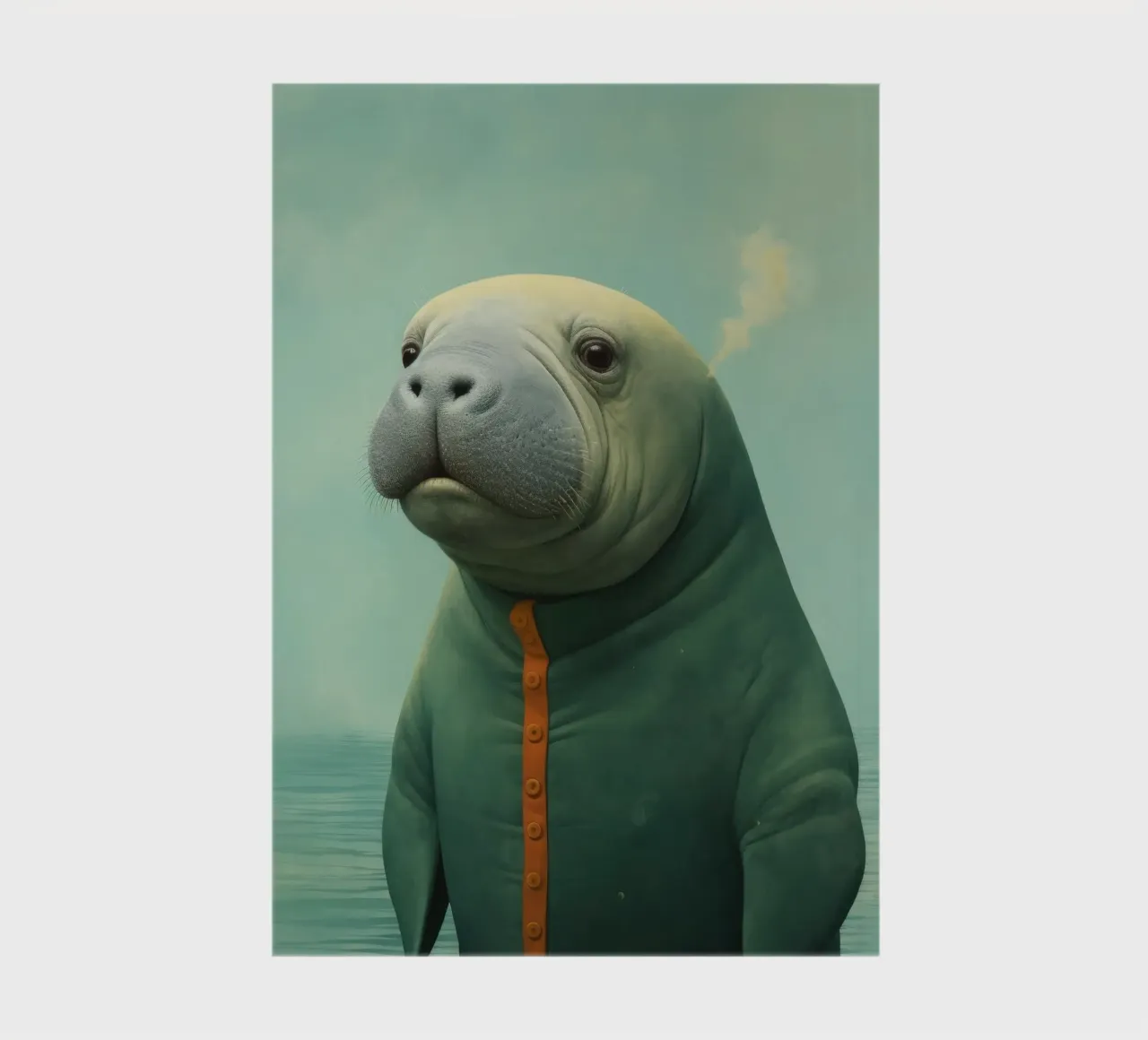Minimal Manatee 2 notebook by Minimal Animal Art