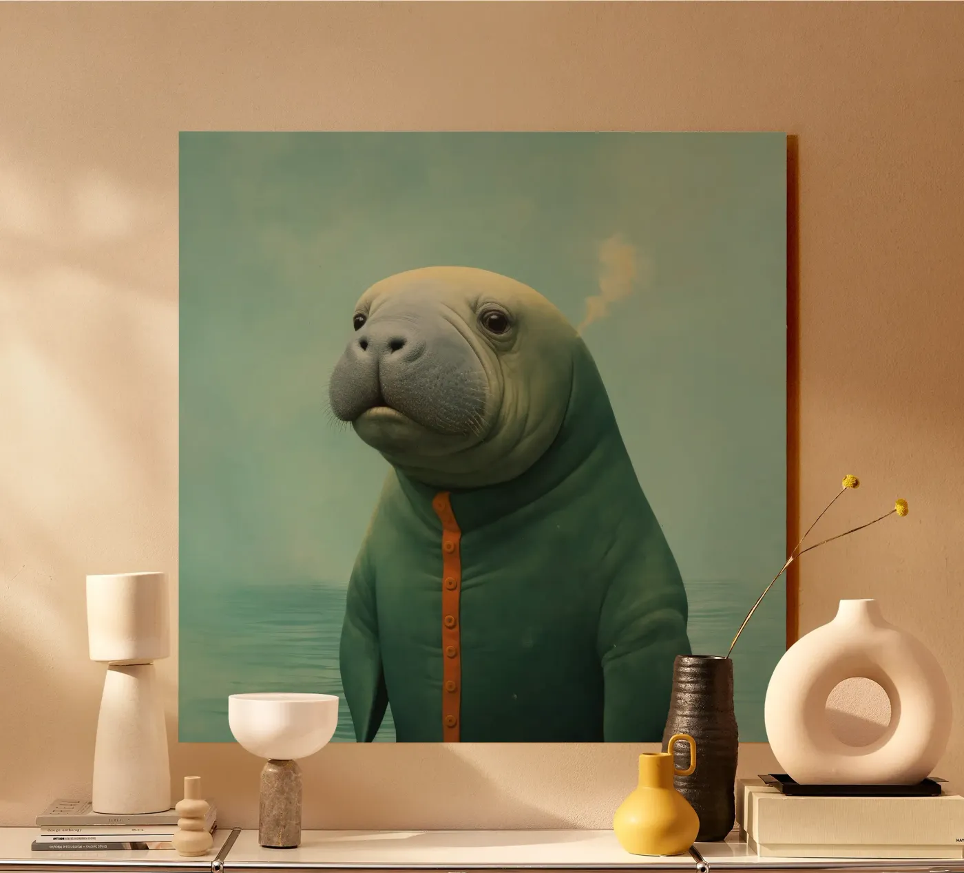 Minimal Manatee plexiglass da Minimal Animal Art