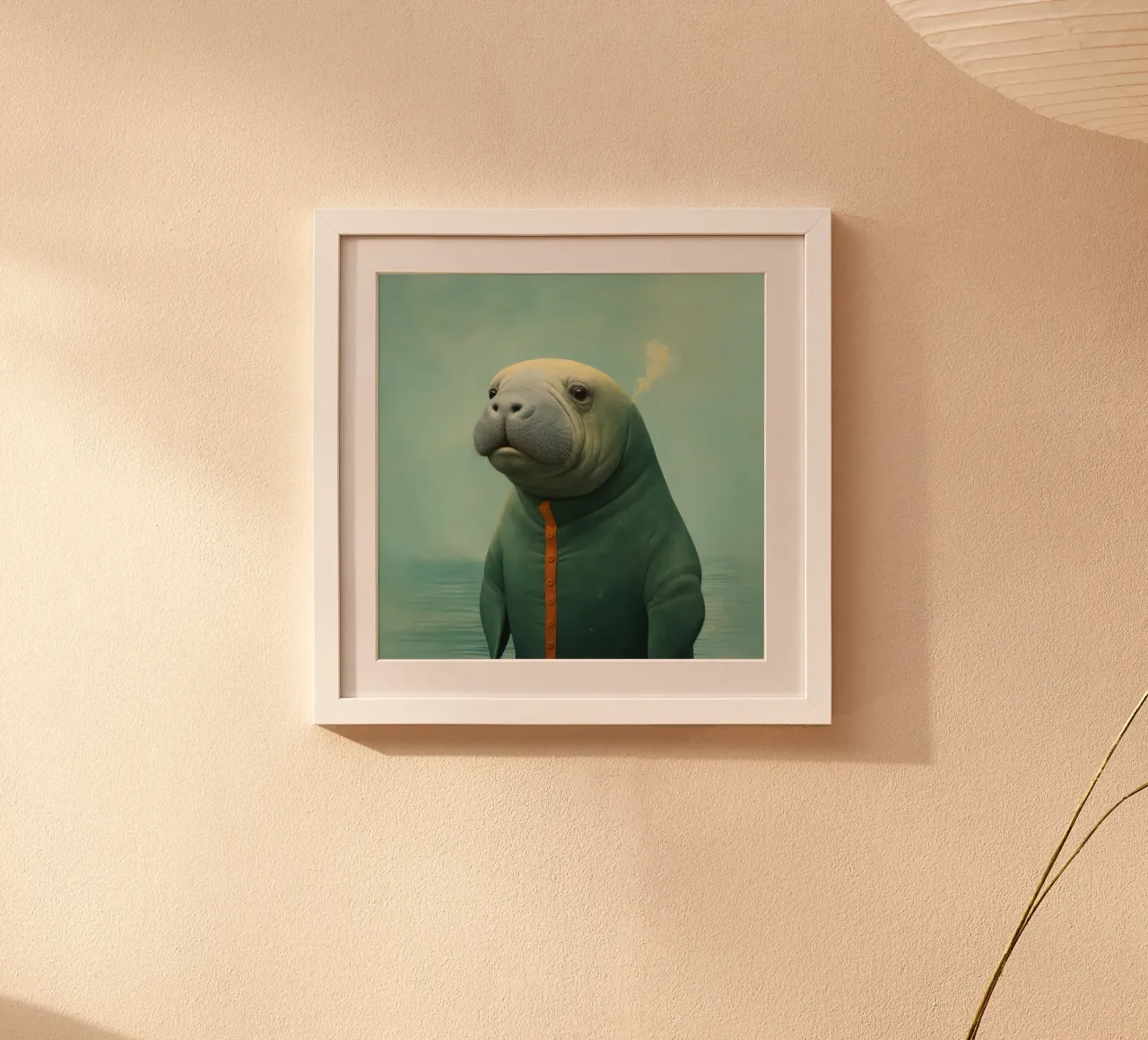 Manatee minimale 2 carta hahnemühle da Minimal Animal Art