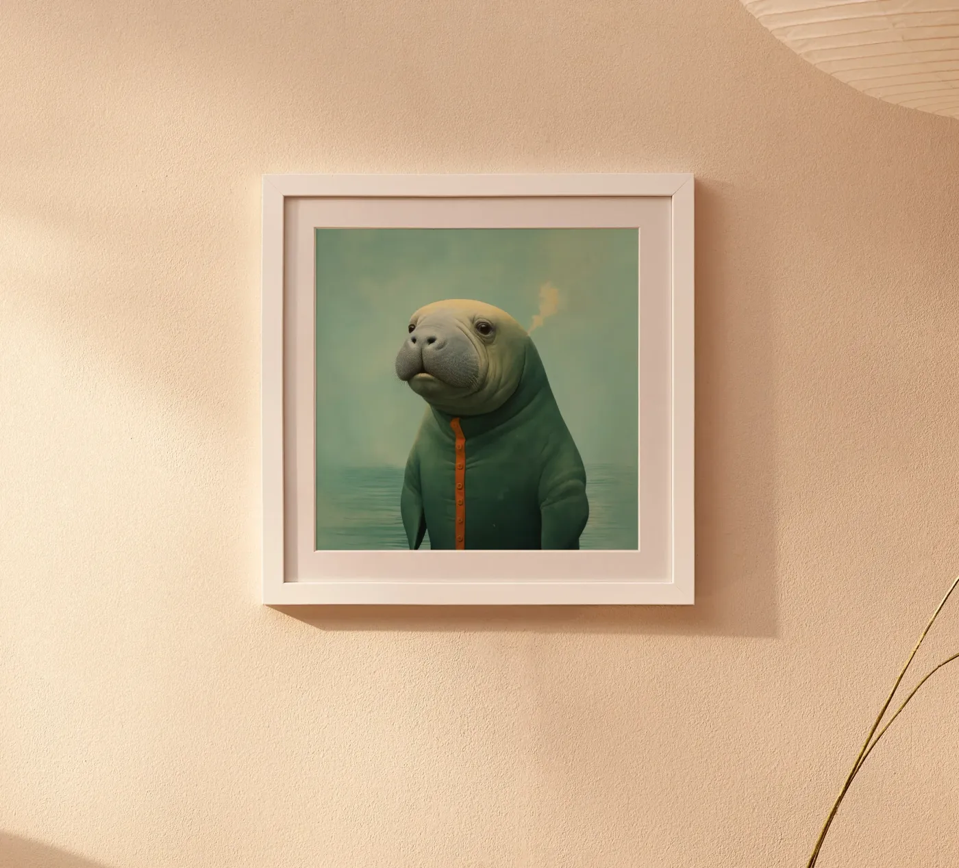 Minimo Manatee poster da Minimal Animal Art