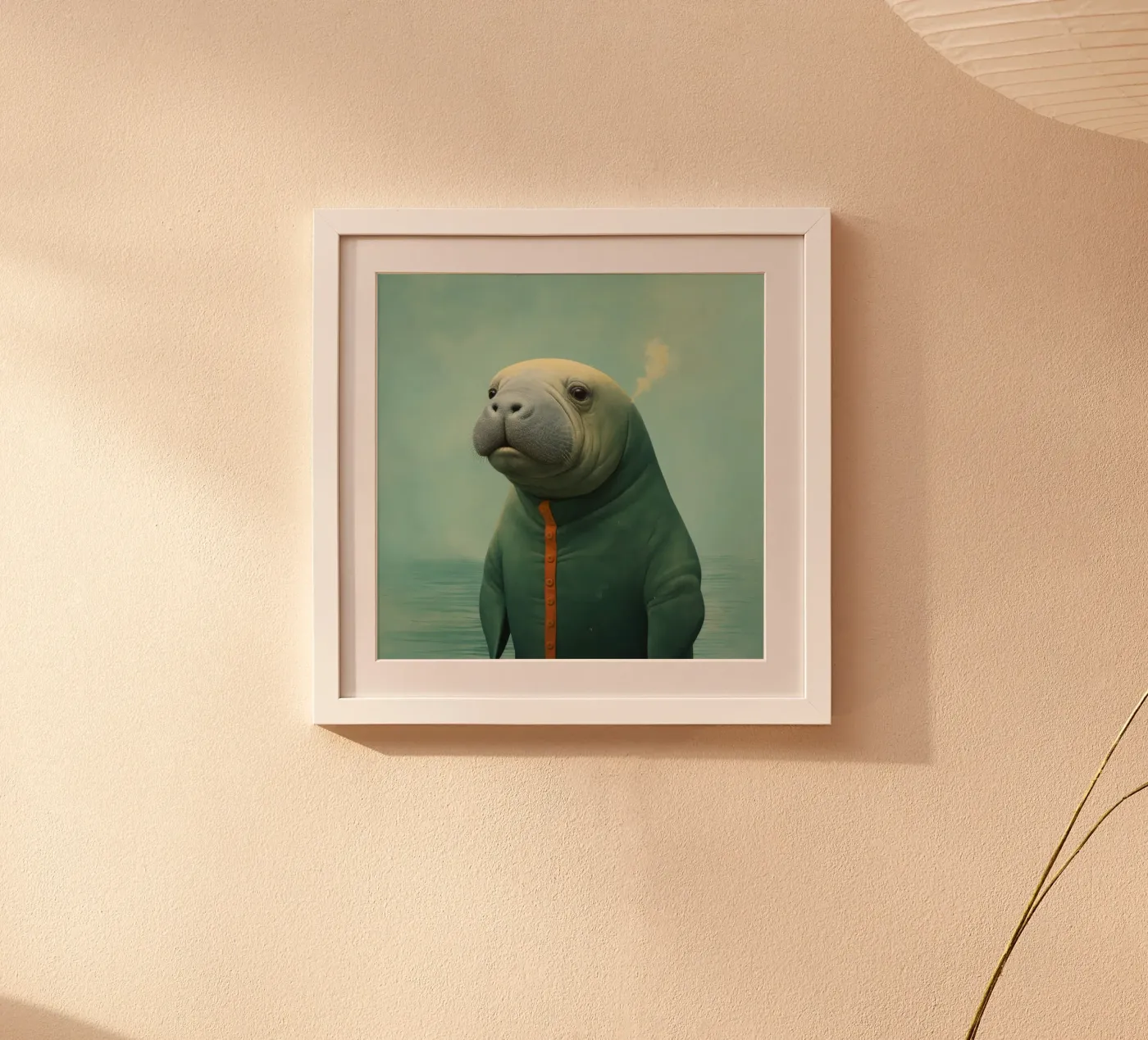 Minimal Manatee poster by Minimal Animal Art