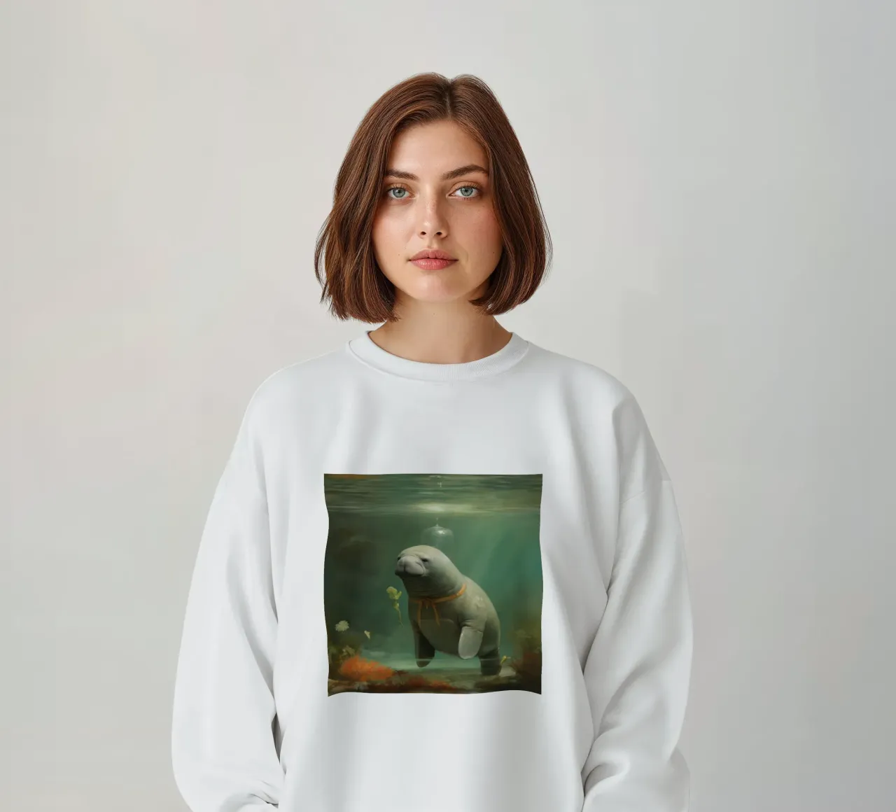 Manatee minimale 3 felpa da Minimal Animal Art