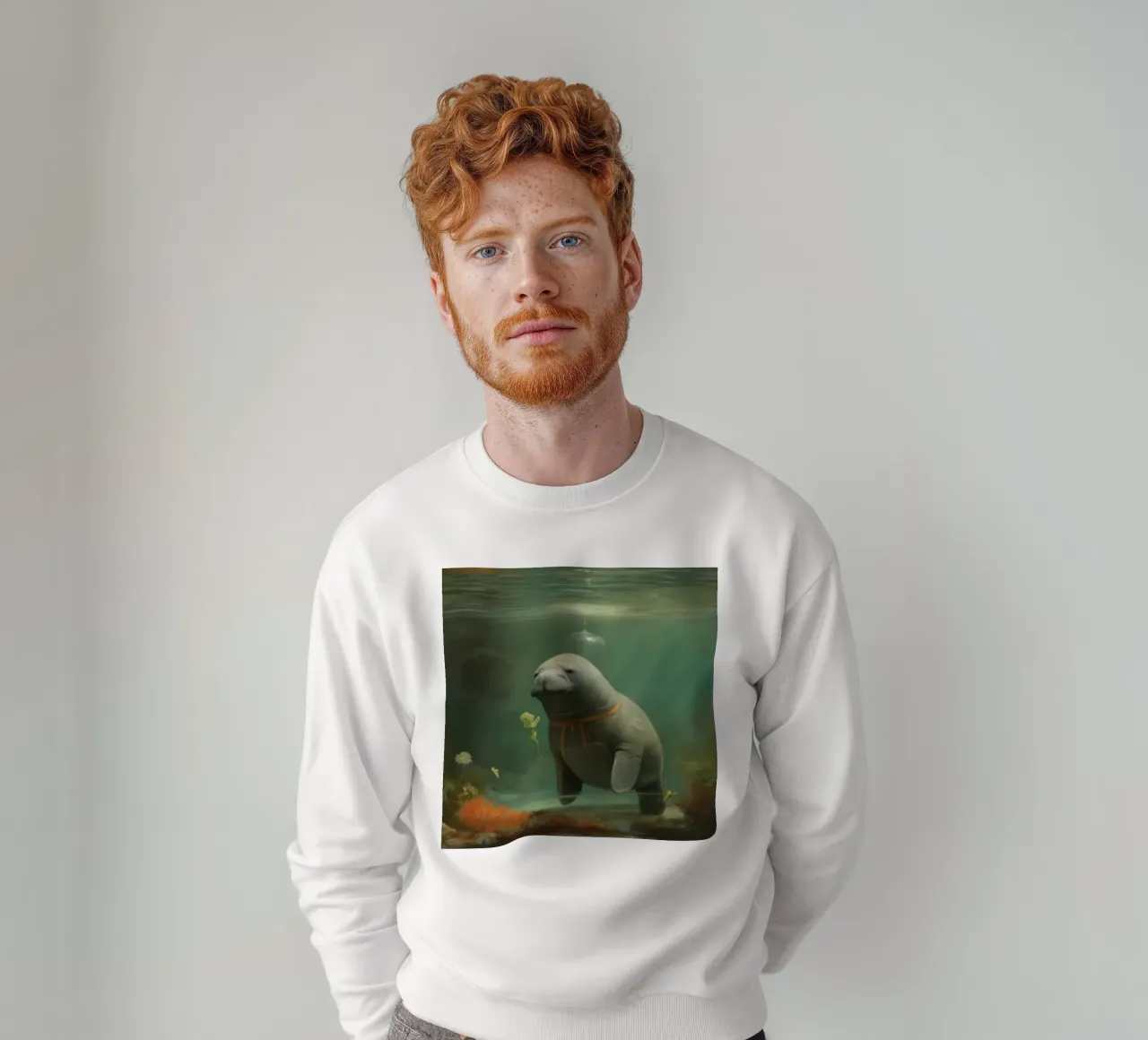 Manatee minimale 3 felpa da Minimal Animal Art