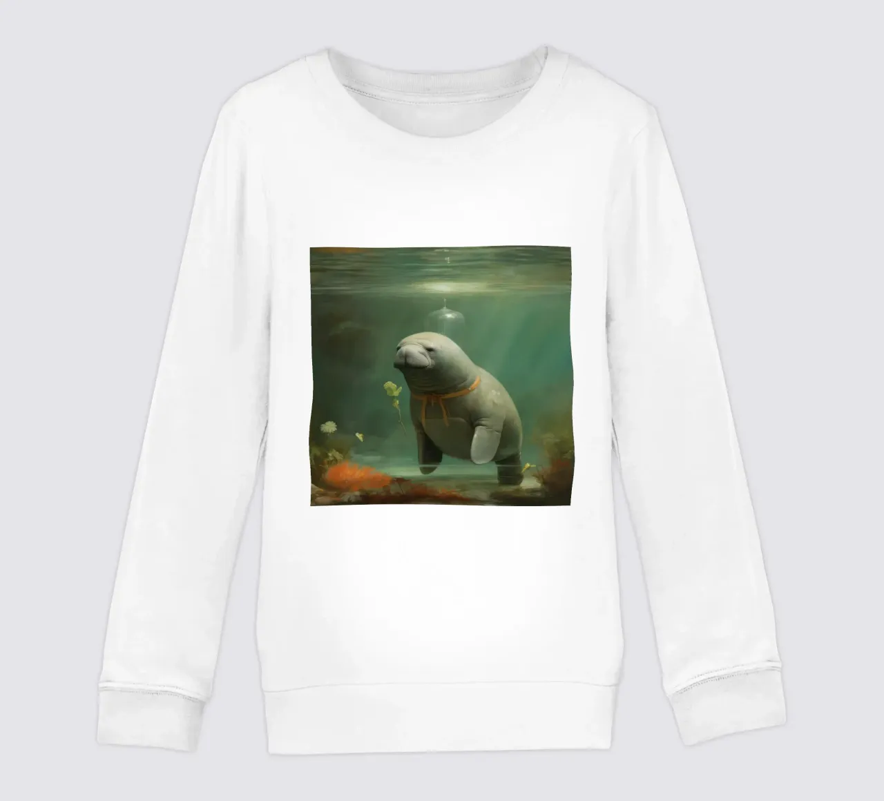 Manatee minimale 3 felpa bambino da Minimal Animal Art