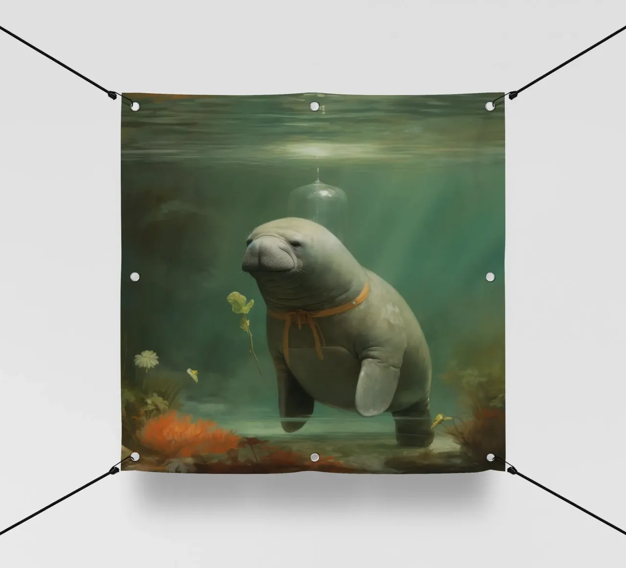 Manatee minimale 3 telo in pvc da Minimal Animal Art